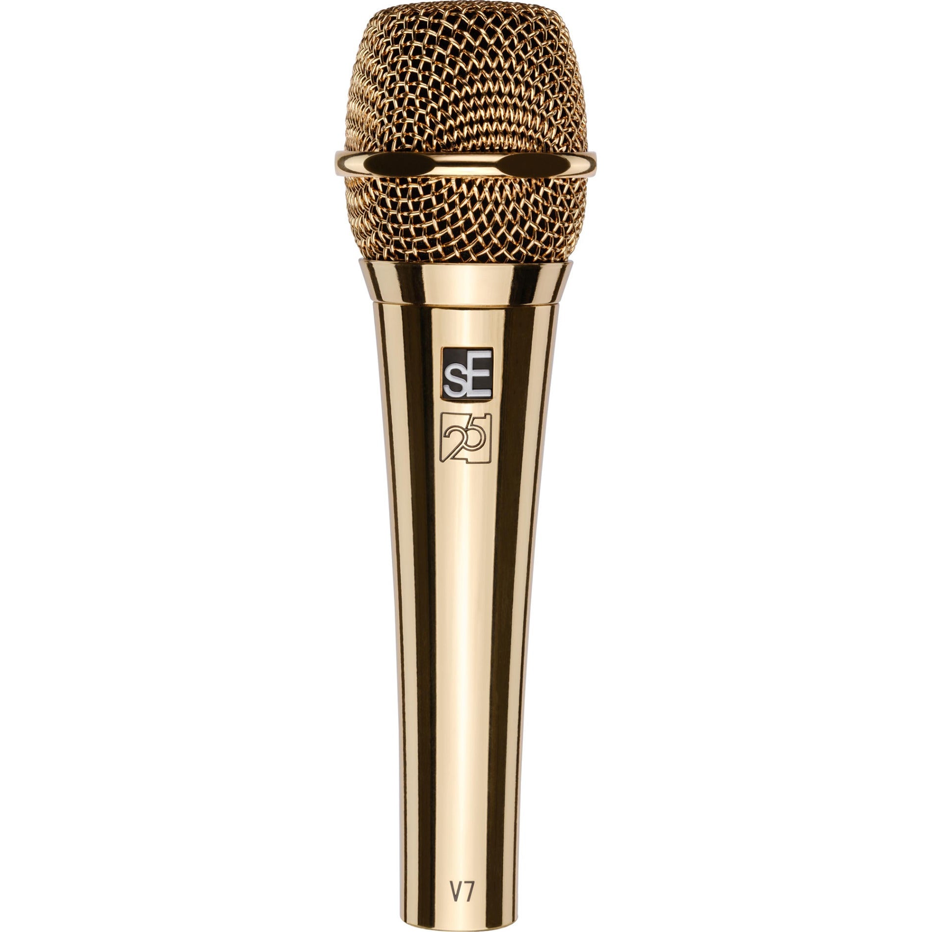 sE Electronics V7 25th Anniversary Edition Handheld Supercardioid Vocal Dynamic Microphone, Gold