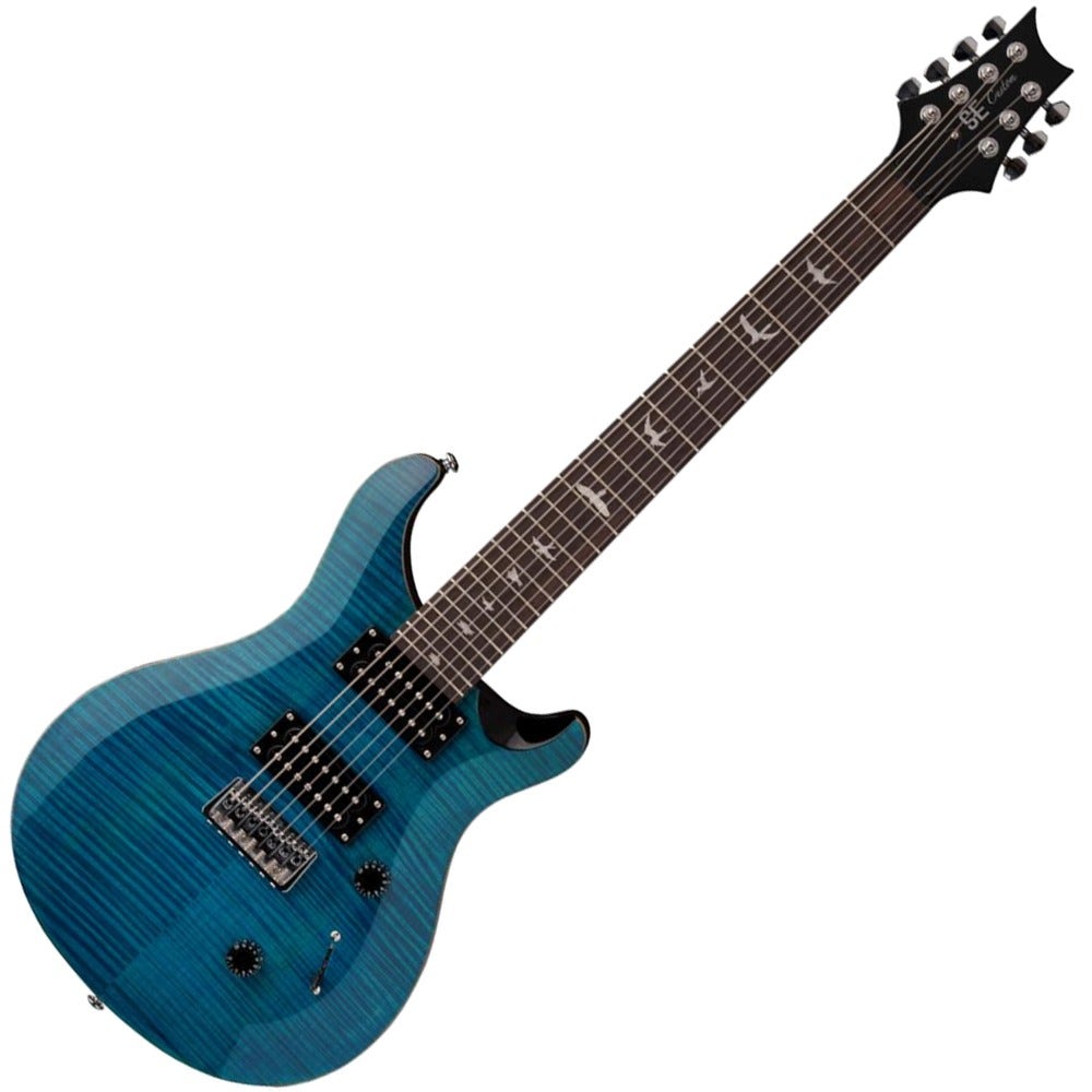 Paul Reed Smith SE Custom 24 7-String Electric Guitar Sapphire Finish with Gig Bag