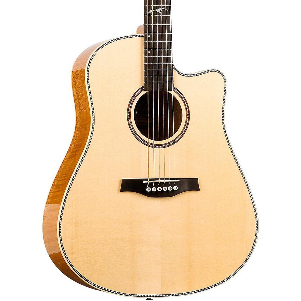 Seagull Artist Cameo Cutaway Element Acoustic-Electric Guitar with Deluxe TRIC Case - Natural Satin