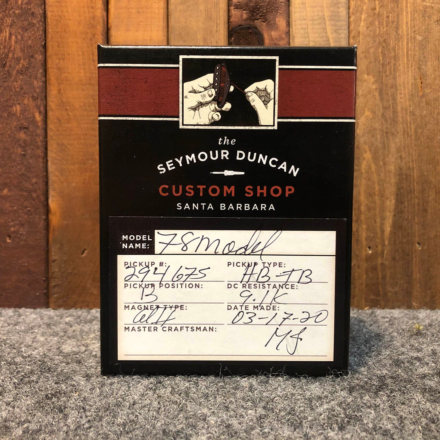 Seymour Duncan Custom Shop '78 Trembucker Guitar Pickup, Black, 4-Conductor, Aged Screws