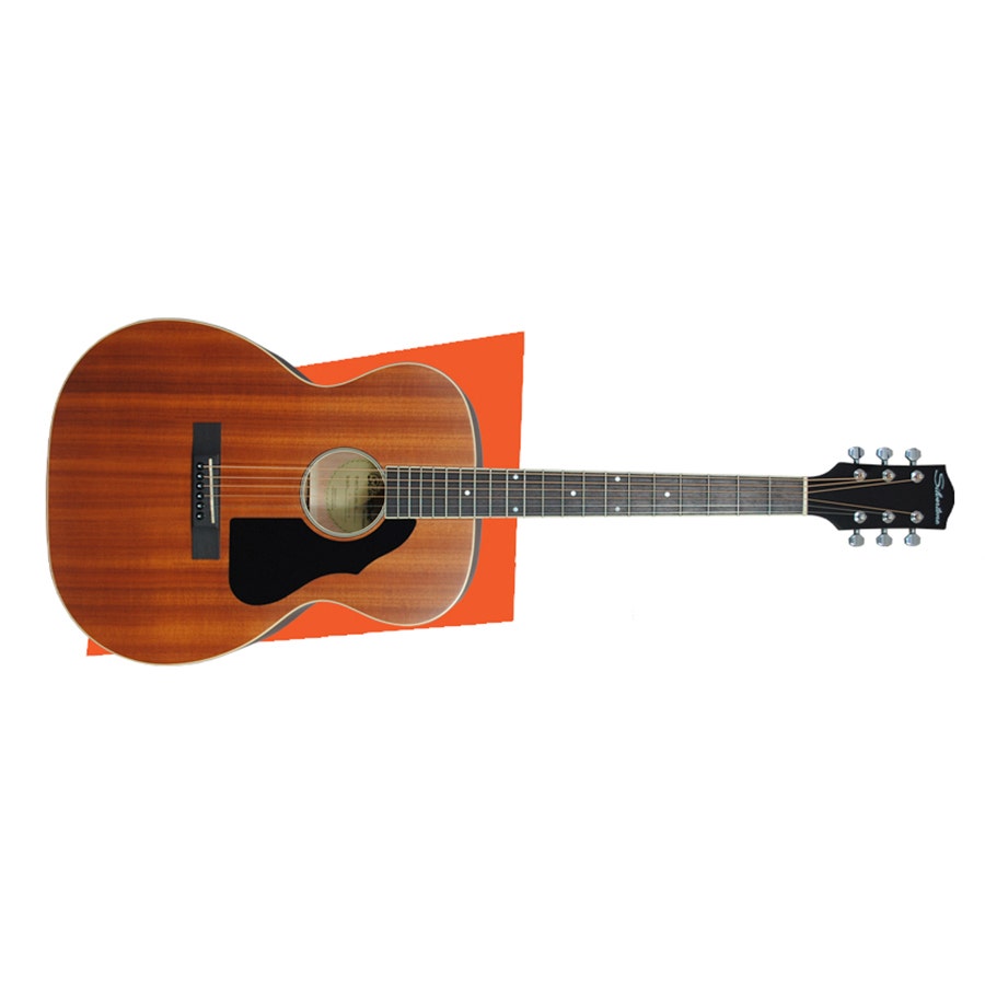 Silvertone Model 600MH Orchestra Body Acoustic Guitar, All Mahogany, Natural