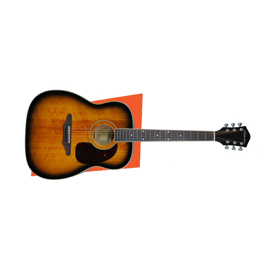 Silvertone Model 633E Acoustic Electric Guitar, Rosewood Fretboard, Spruce Top