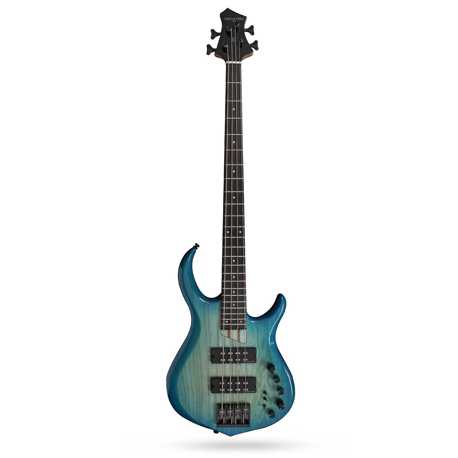 Sire Marcus Miller M5 4-String Bass Guitar, Ebony Fretboard, Transparent Blue