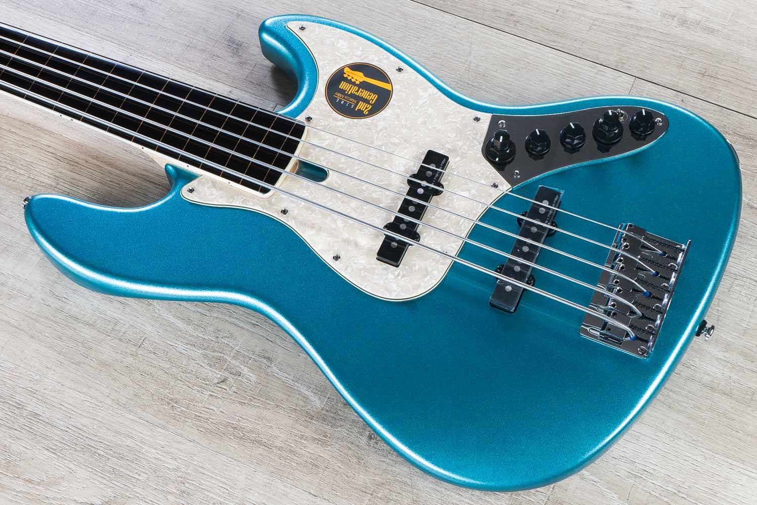 Sire Marcus Miller V7 2nd Gen Bass Guitar, Alder, 5-String, Fretless, LPB Lake Placid Blue w/ Gig Bag
