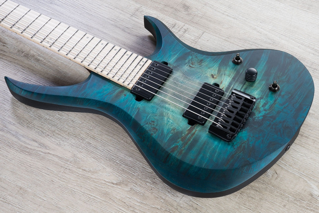 Skervesen Chimera 7 - 7-String Electric Guitar, Flamed Maple Fretboard, Hard Case - Aqua