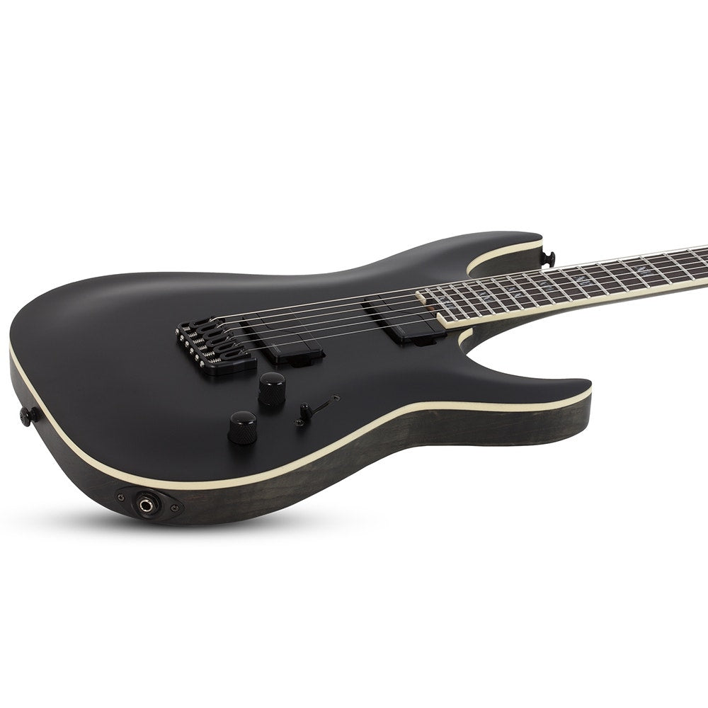 Schecter Guitars 1347 C-1 SLS Evil Twin Electric Guitar, Satin Black