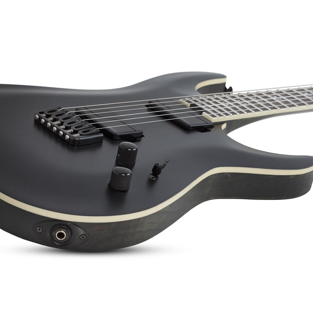 Schecter Guitars 1347 C-1 SLS Evil Twin Electric Guitar, Satin Black
