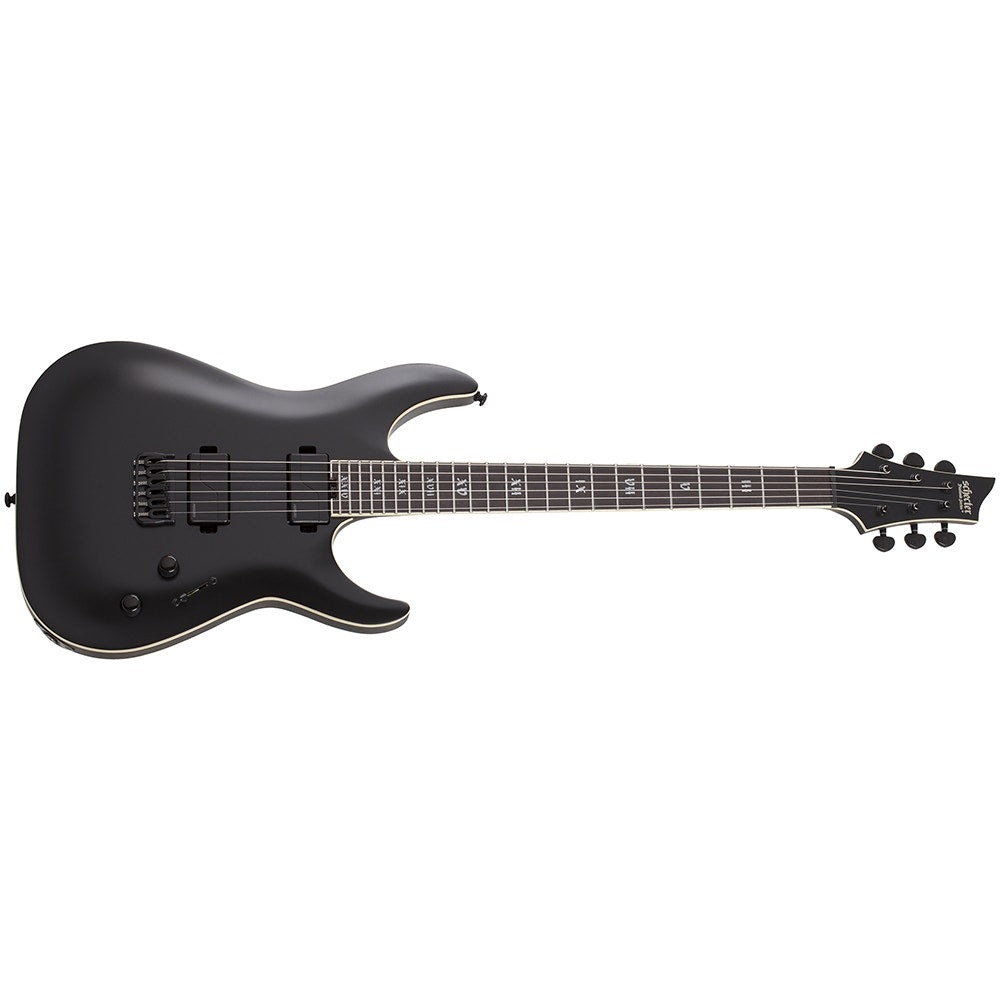 Schecter Guitars 1347 C-1 SLS Evil Twin Electric Guitar, Satin Black