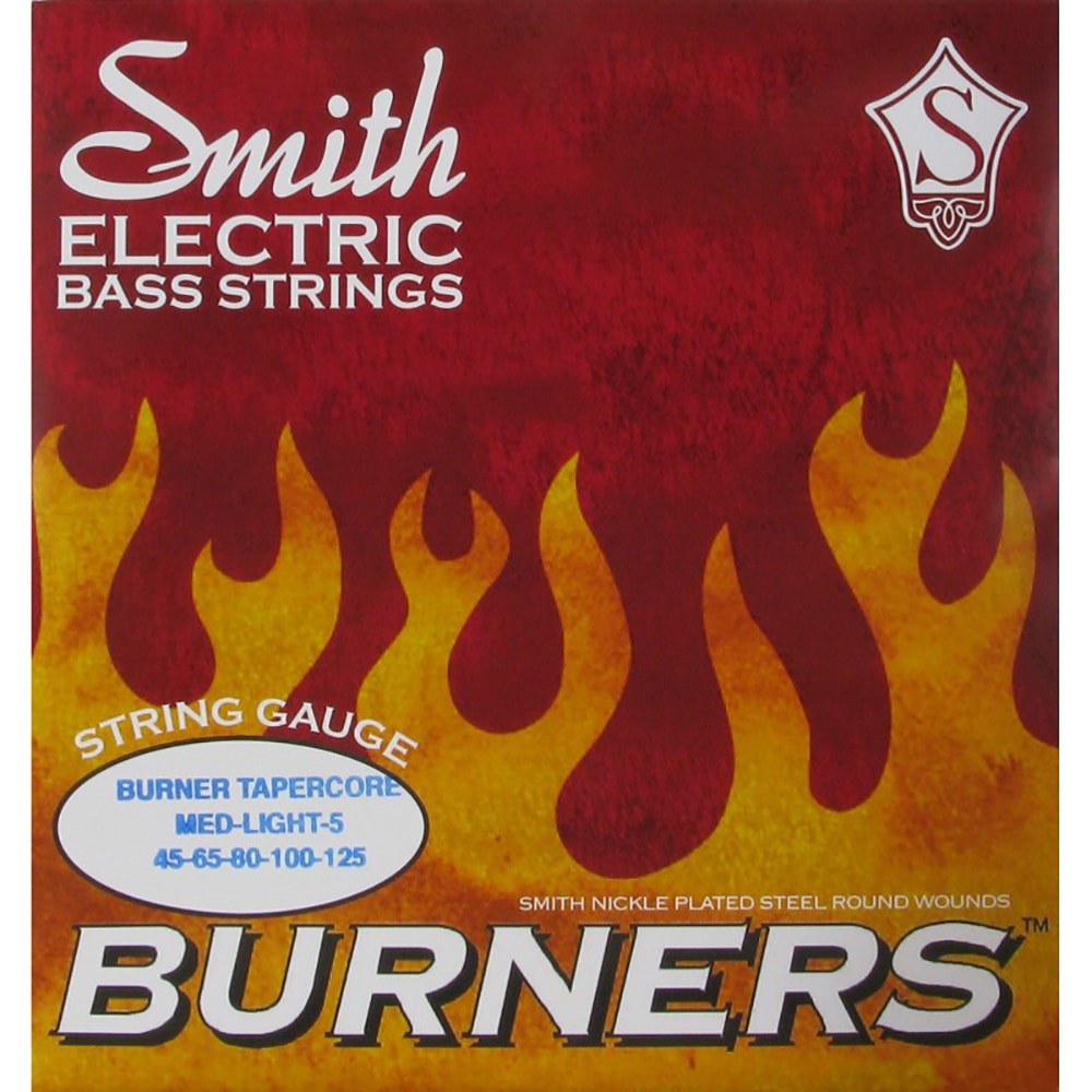 Ken Smith BBML-5TC Bass Burner NPS Series Bass Guitar Strings, 5-String Set, Taper Core, Medium Light, 45-125