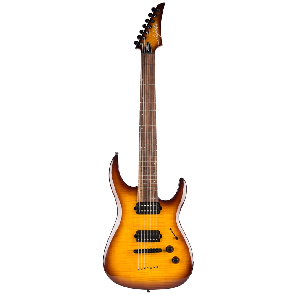 Legator Ninja 200-SE 7-String Electric Guitar, Flamed Maple Top - Dark Brown Burst