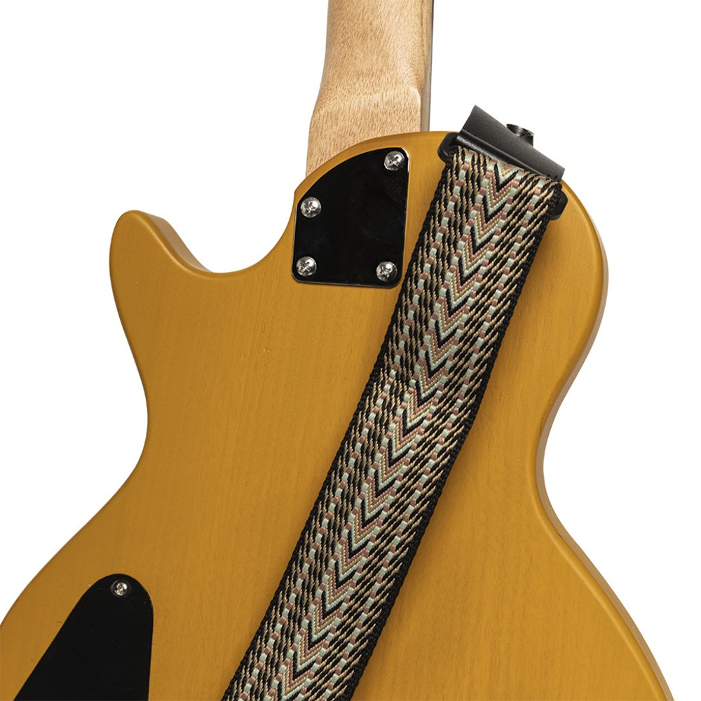 Stagg SWO COT RAF BLU Woven Cotton Guitar Strap with Rafter Pattern, Grey