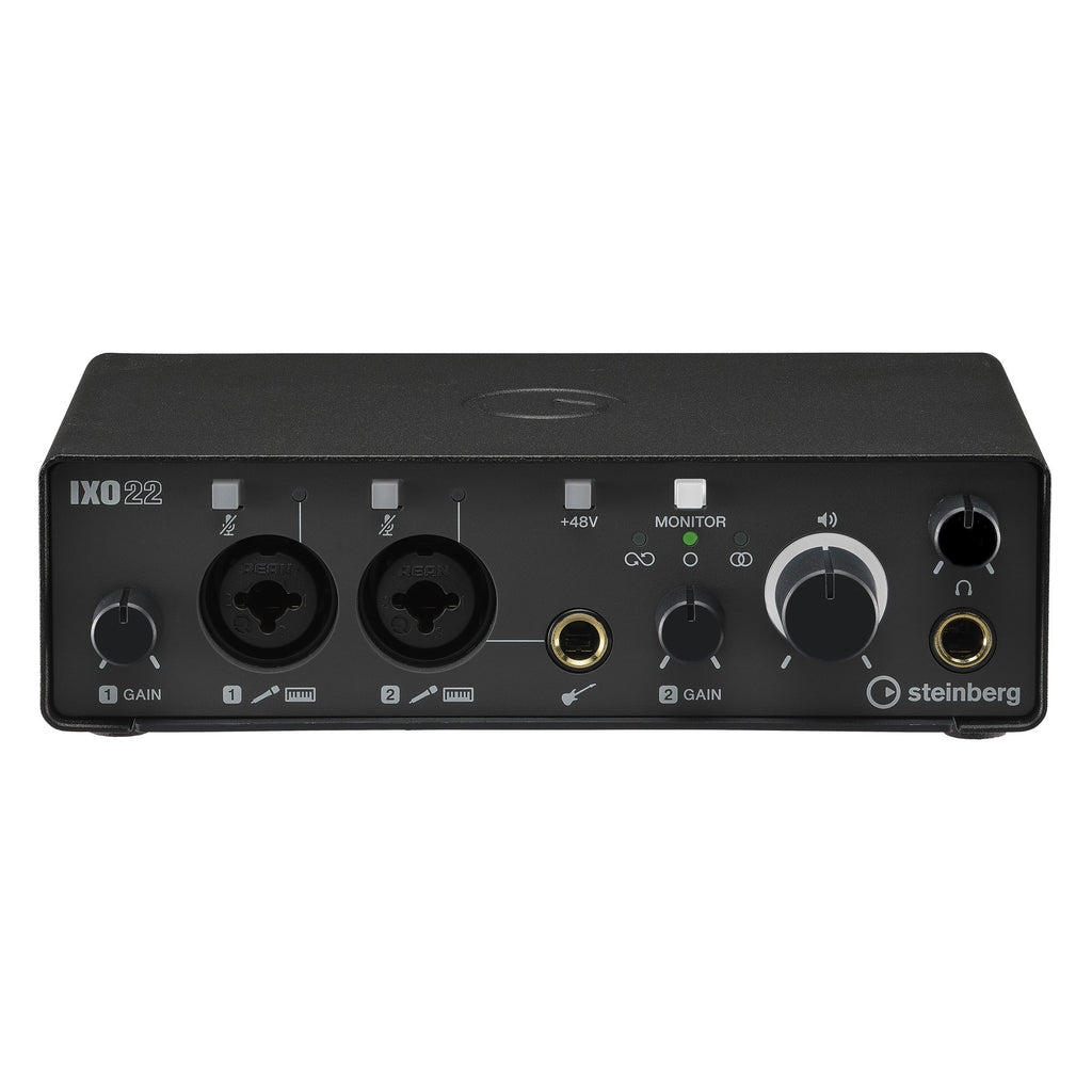 Steinberg IXO22 B 2-In / 2-Out Two-Preamp USB 2.0 Type-C Audio Interface, Black
