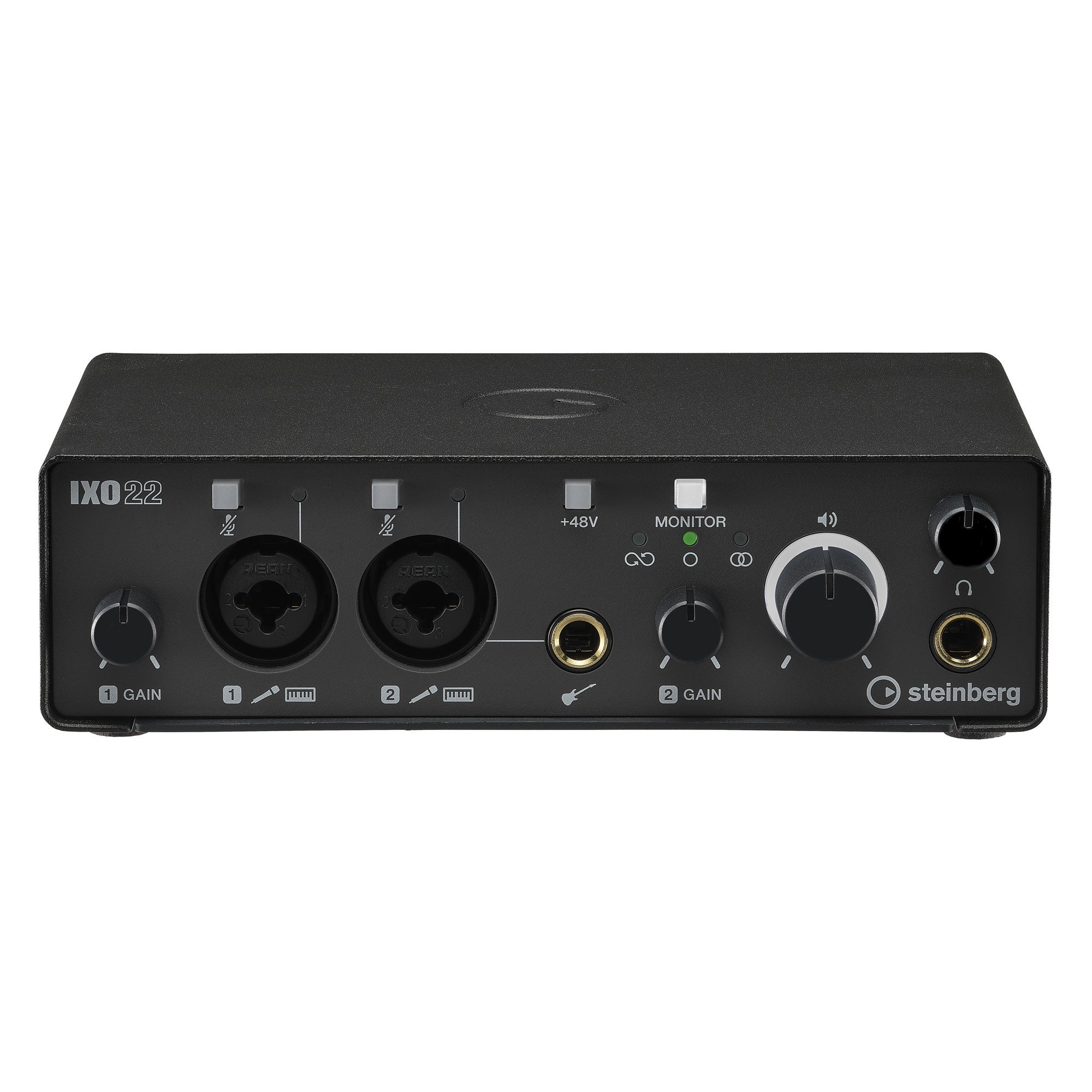 Steinberg IXO22 B 2-In / 2-Out Two-Preamp USB 2.0 Type-C Audio Interface, Black