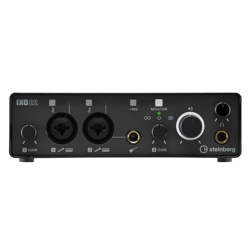 Steinberg IXO22 B 2-In / 2-Out Two-Preamp USB 2.0 Type-C Audio Interface, Black