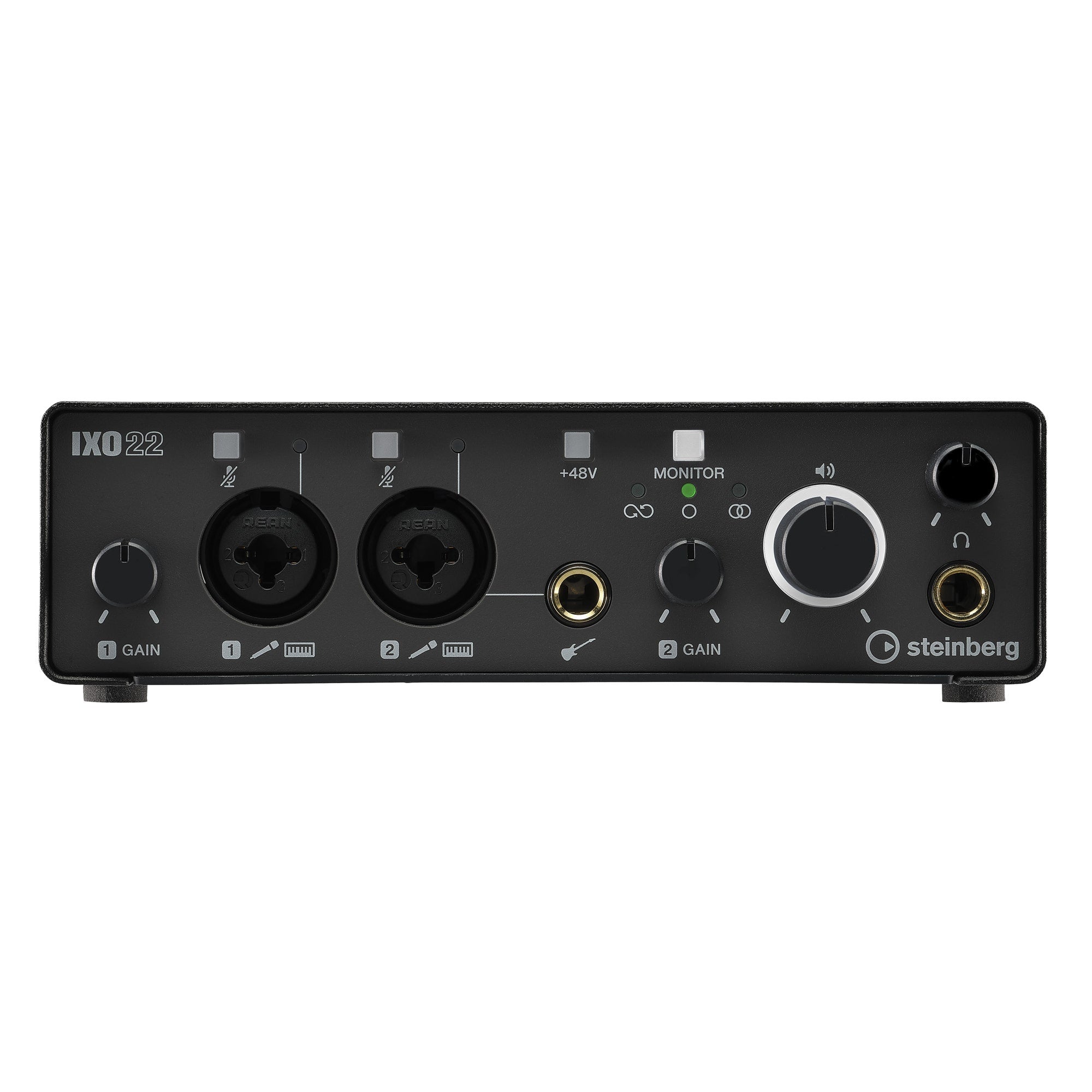 Steinberg IXO22 B 2-In / 2-Out Two-Preamp USB 2.0 Type-C Audio Interface, Black