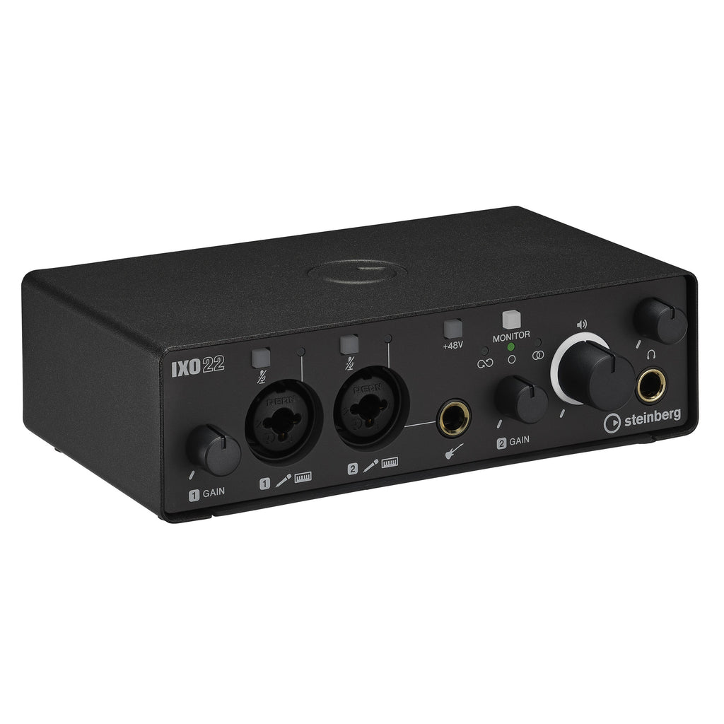 Steinberg IXO22 B 2-In / 2-Out Two-Preamp USB 2.0 Type-C Audio Interface, Black