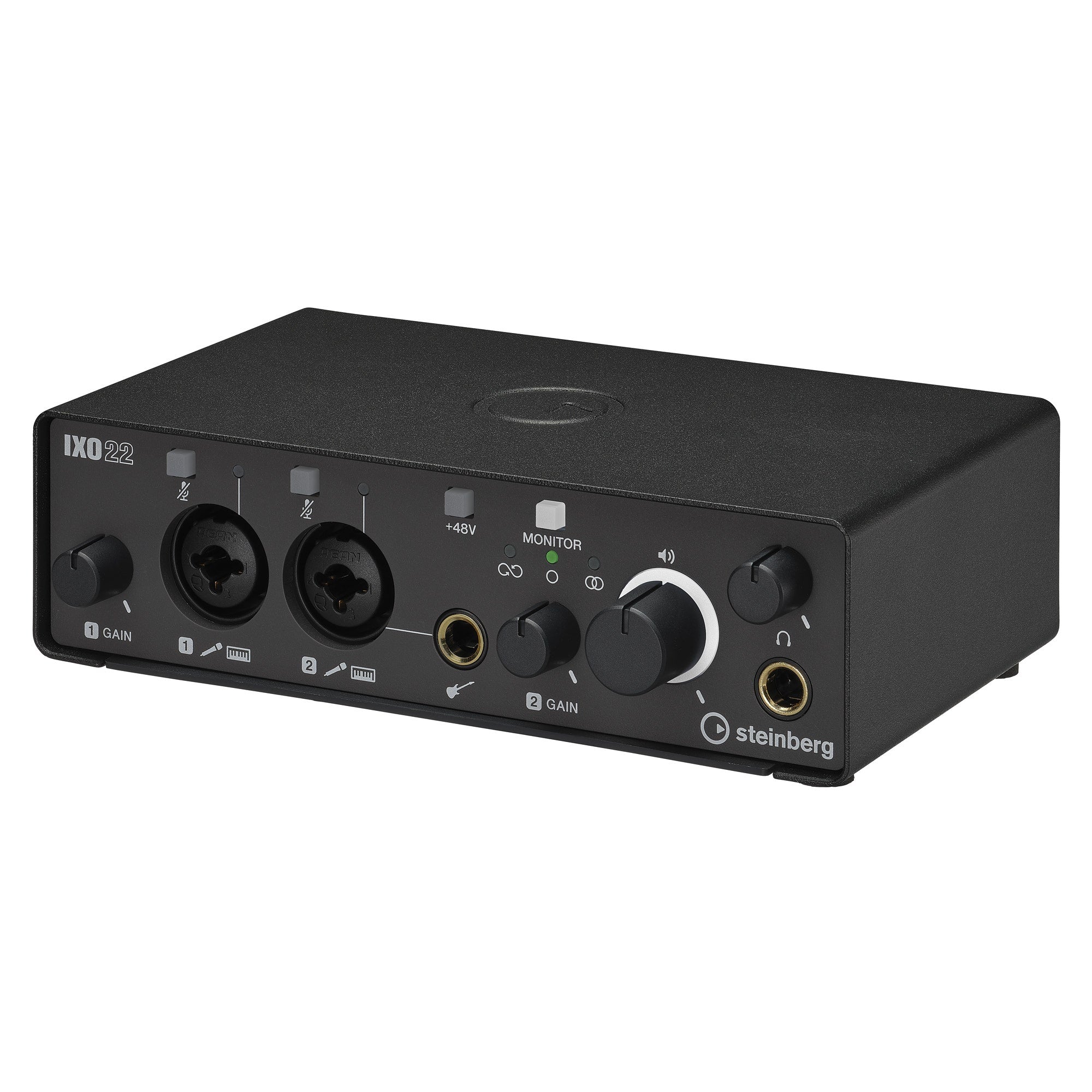 Steinberg IXO22 B 2-In / 2-Out Two-Preamp USB 2.0 Type-C Audio Interface, Black
