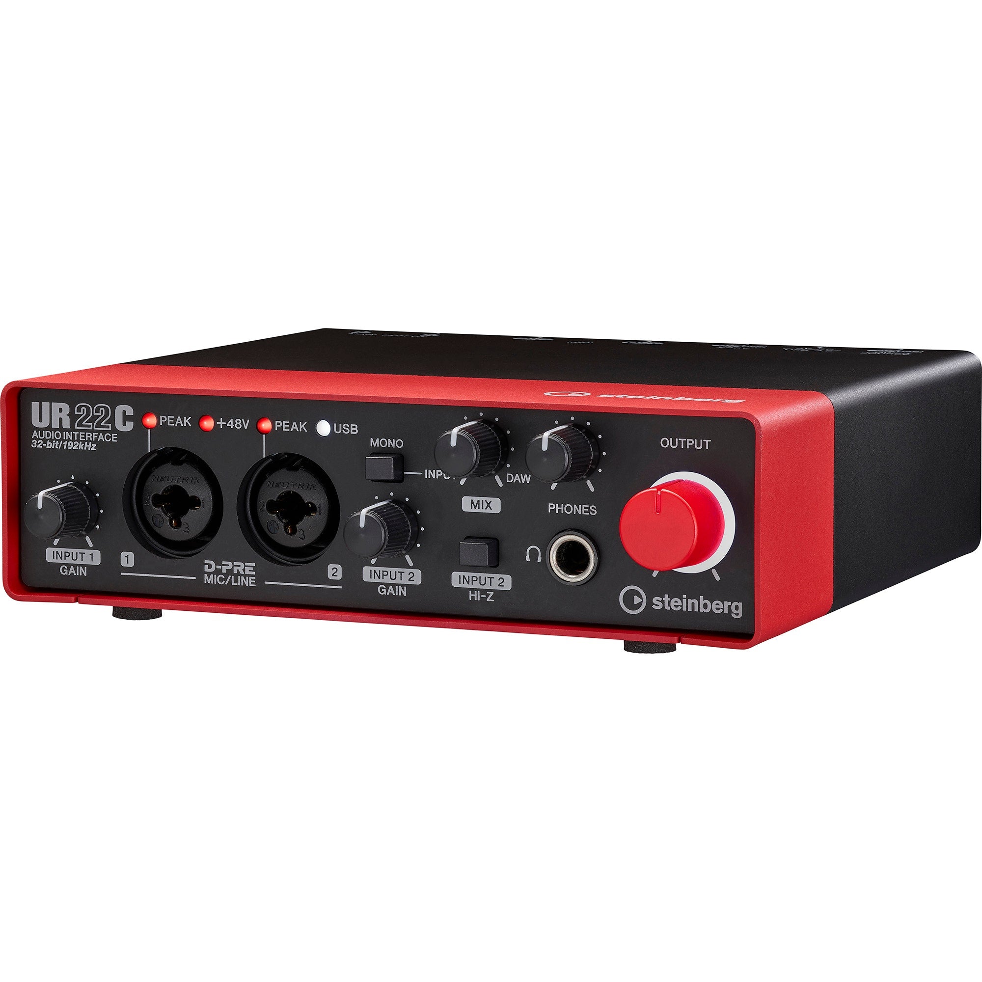 Steinberg UR22C RD 2-In / 2-Out USB 3.0 Type-C Audio Interface, Red
