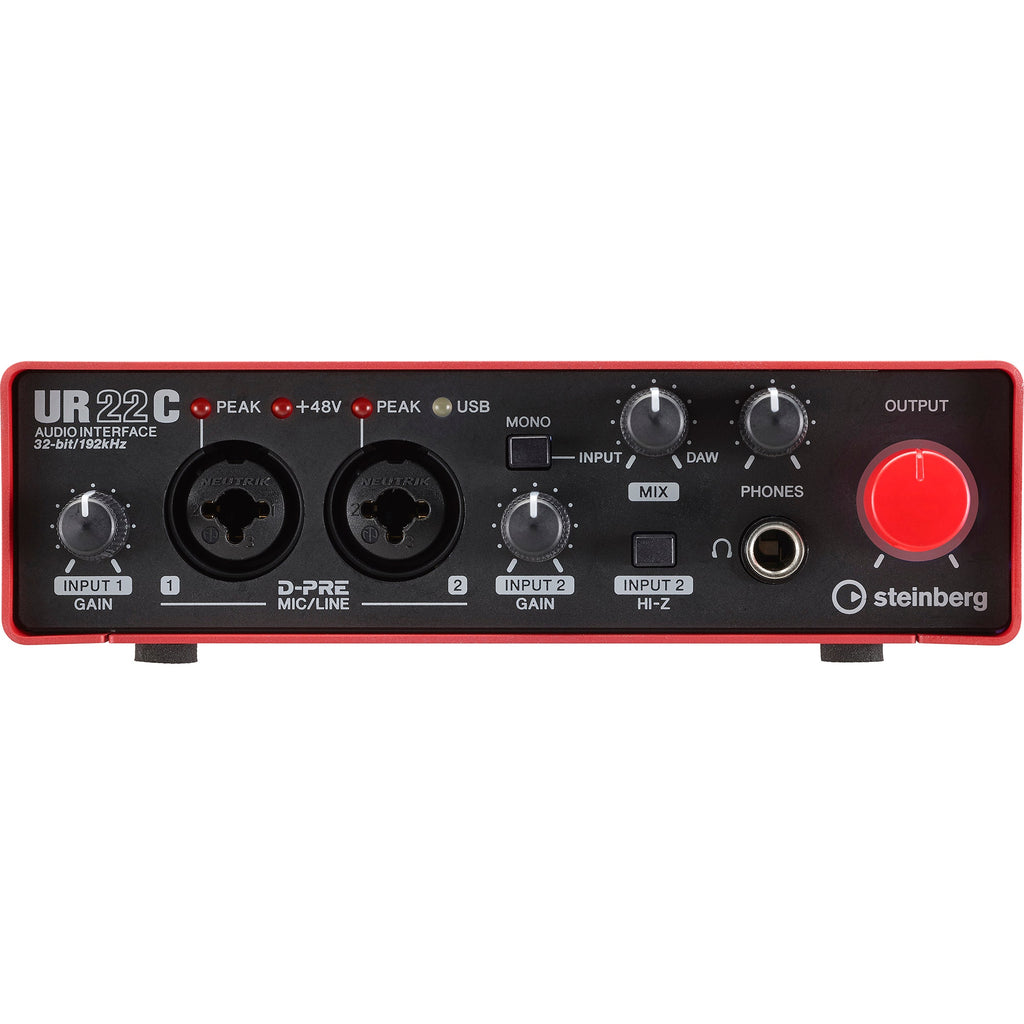Steinberg UR22C RD 2-In / 2-Out USB 3.0 Type-C Audio Interface, Red