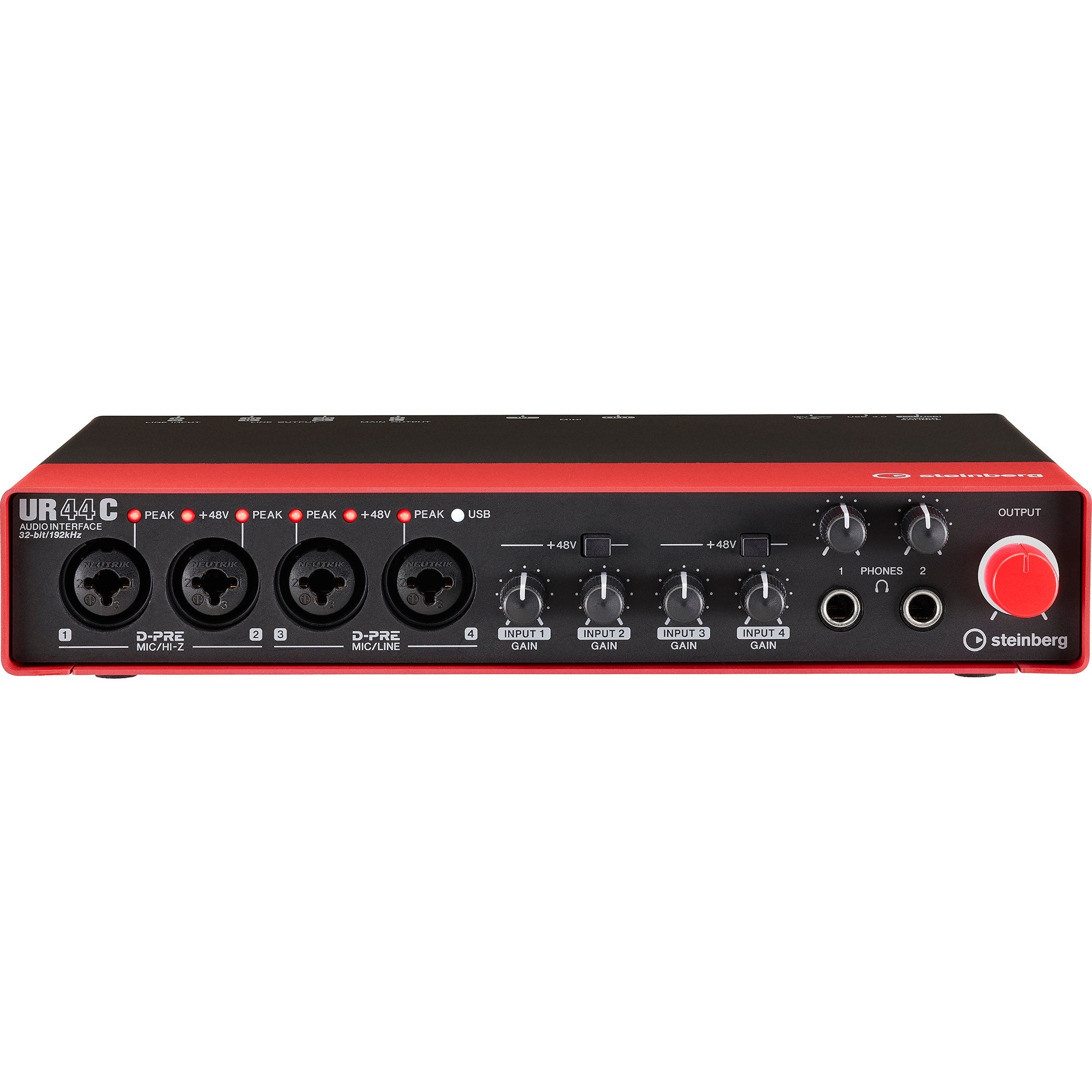 Steinberg UR44C RD 6-In / 4-Out USB 3.0 Type-C Audio Interface, Red