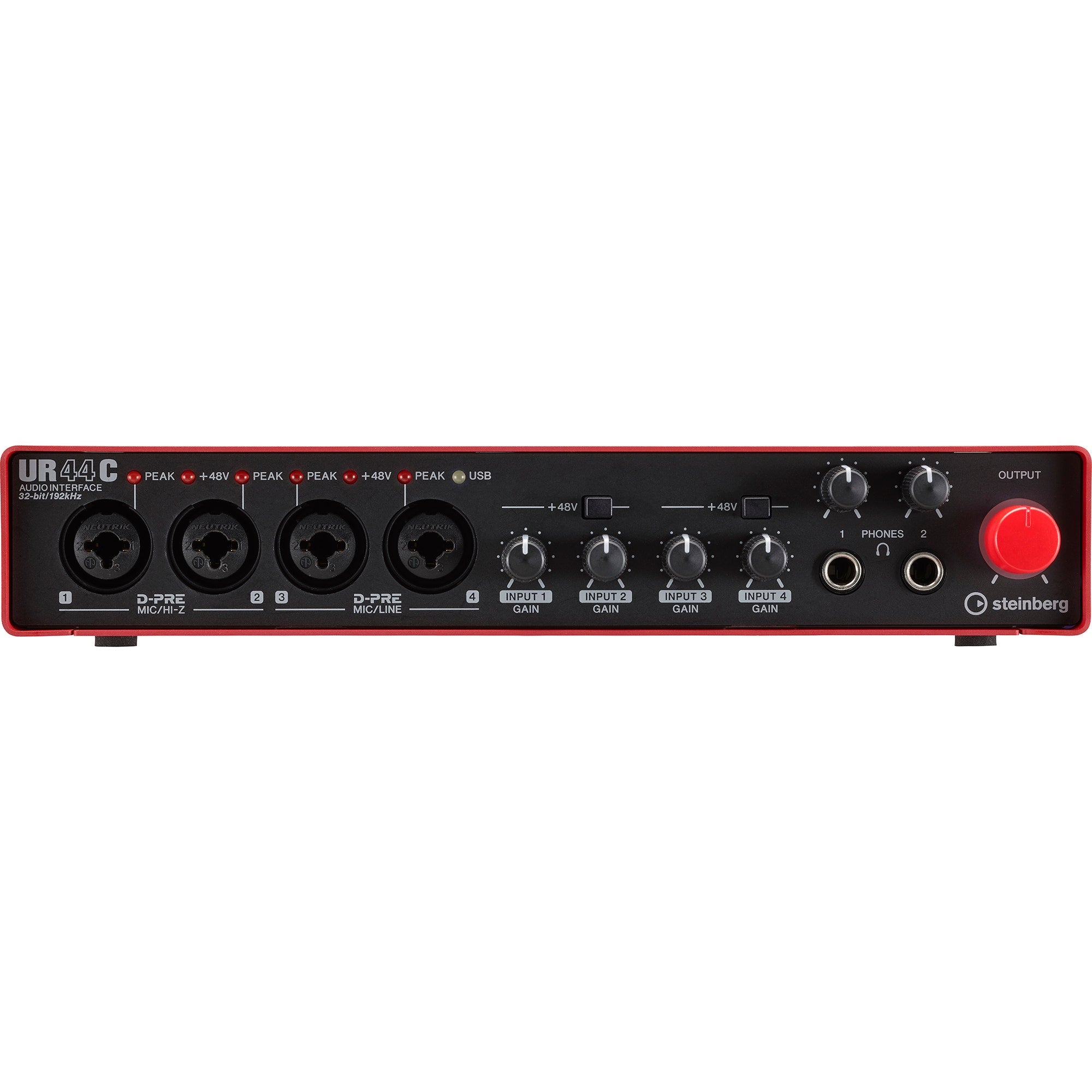 Steinberg UR44C RD 6-In / 4-Out USB 3.0 Type-C Audio Interface, Red
