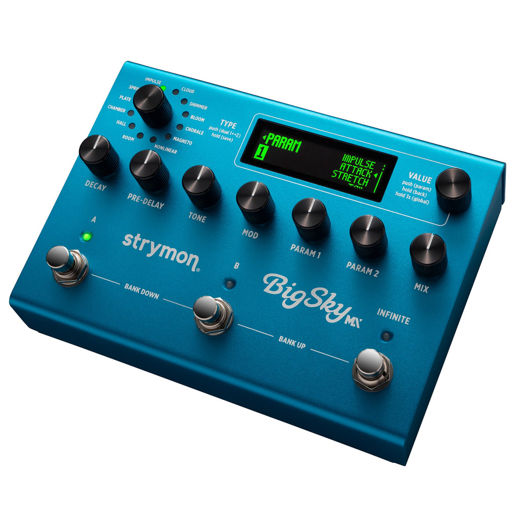 Strymon BigSky MX Reverberator Reverb Guitar Effect Pedal with 12 Algorithms, Dual Routing Operation