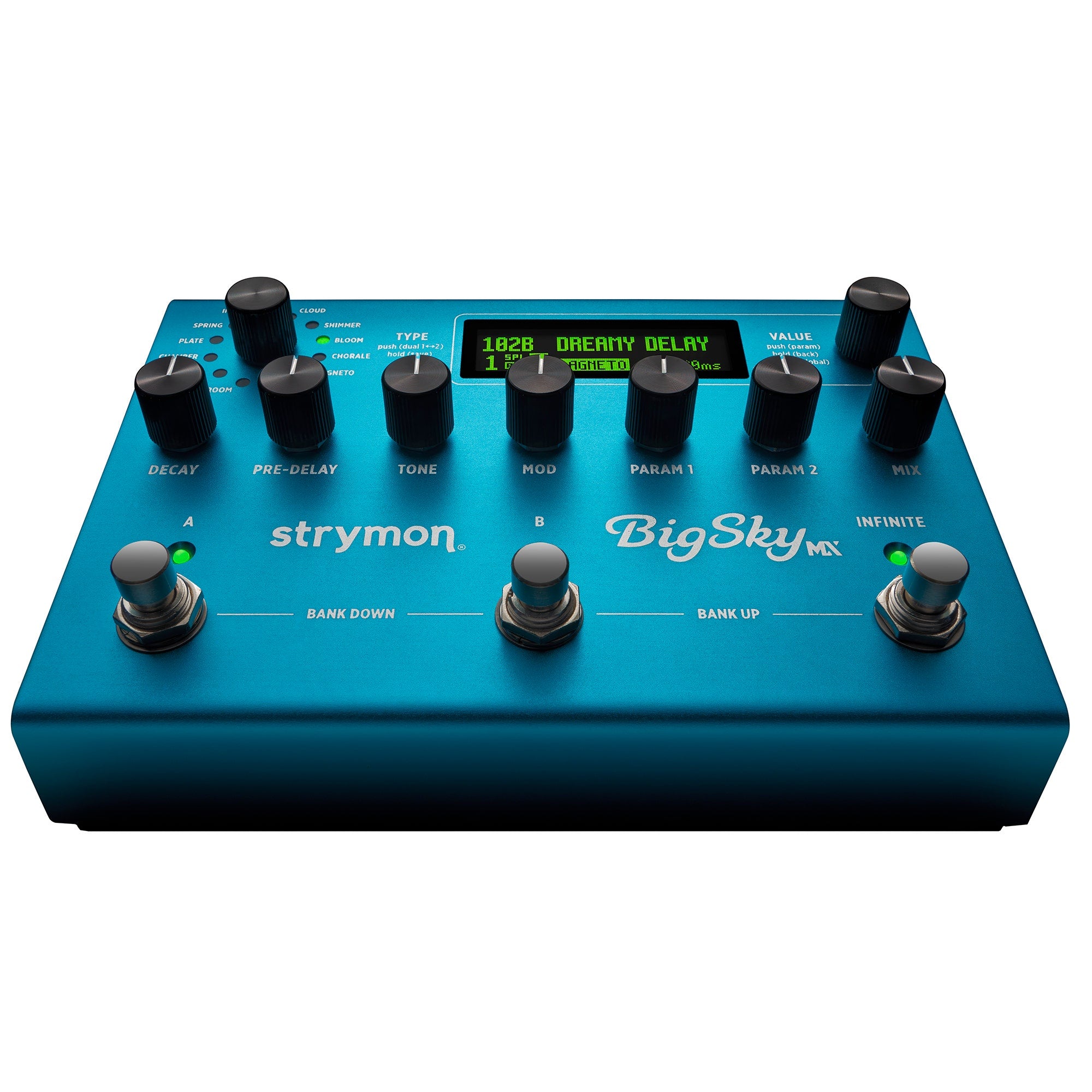 Strymon BigSky MX Reverberator Reverb Guitar Effect Pedal with 12 Algorithms, Dual Routing Operation