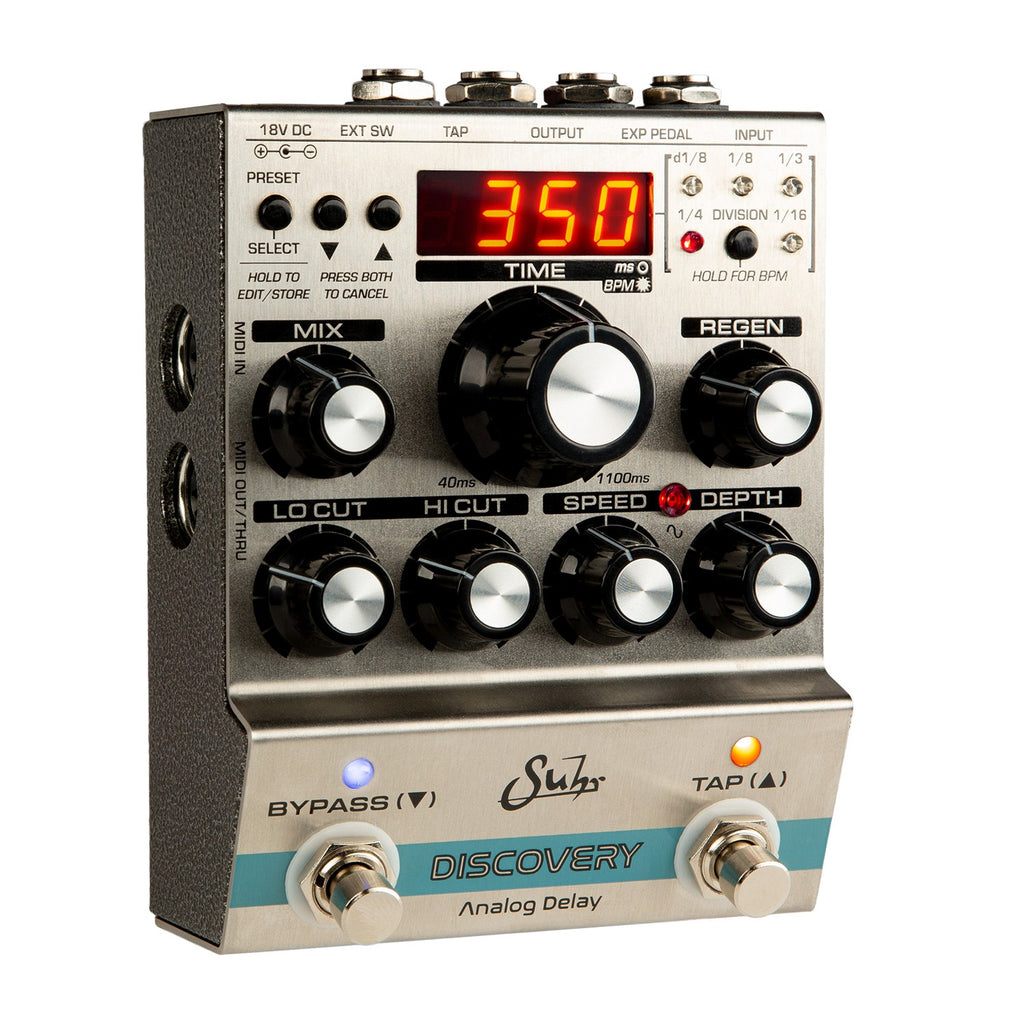 Suhr 03-DAD-0001 Discovery 18-Volt Analog Delay Pedal w/ 127 Programmable Presets