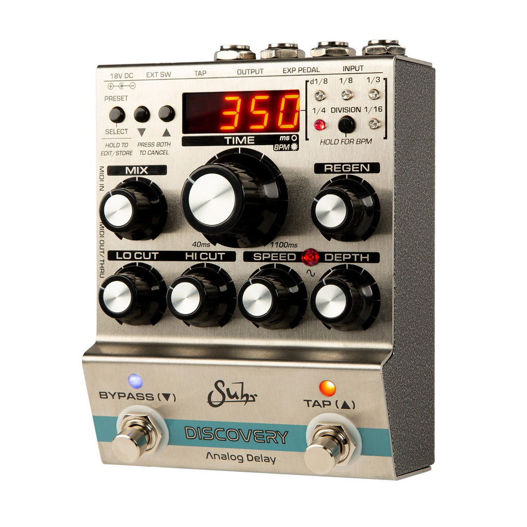 Suhr 03-DAD-0001 Discovery 18-Volt Analog Delay Pedal w/ 127 Programmable Presets