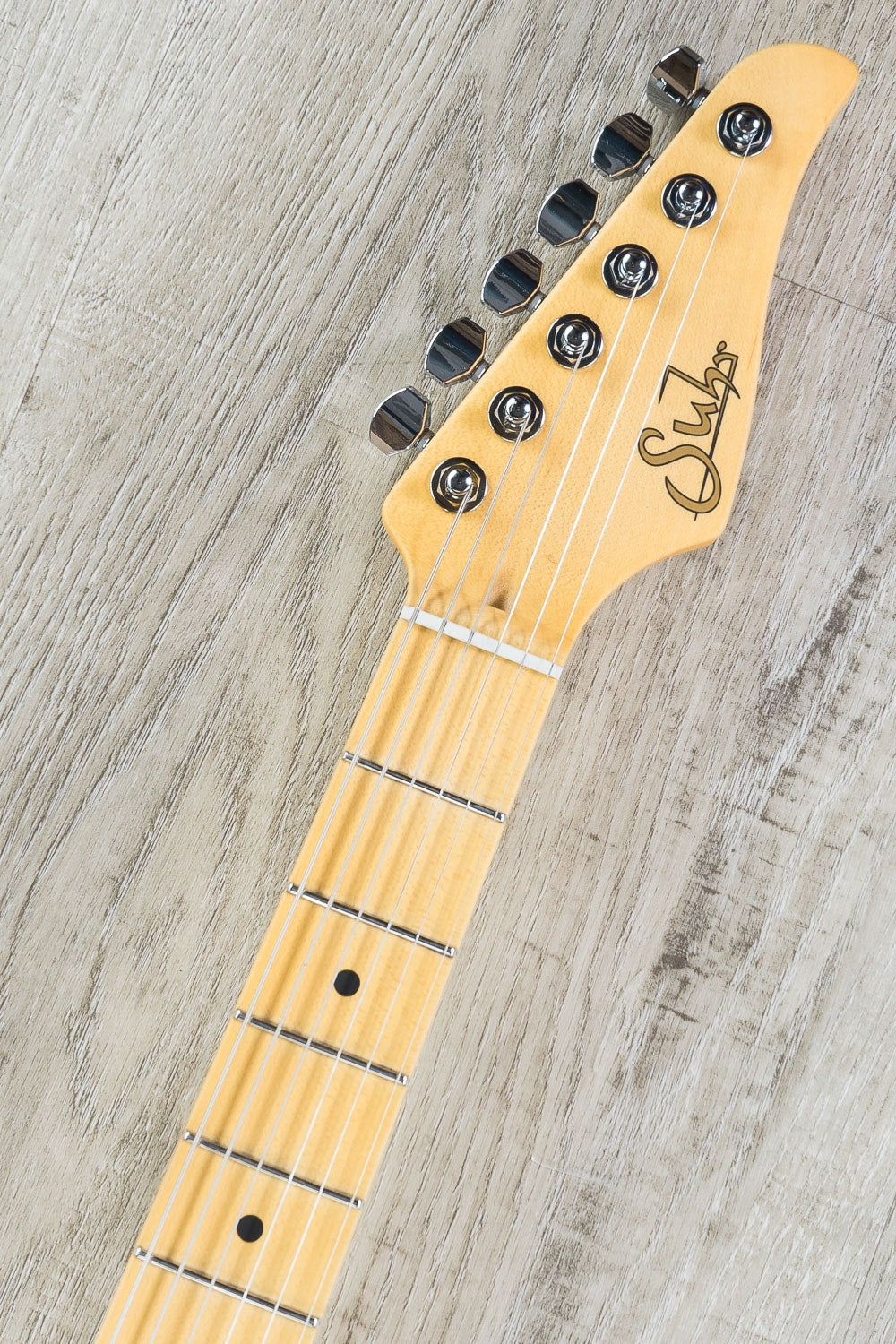 Suhr Classic S SSS Electric Guitar, Maple Fingerboard, SSCII, Deluxe Gig Bag - Vintage Yellow