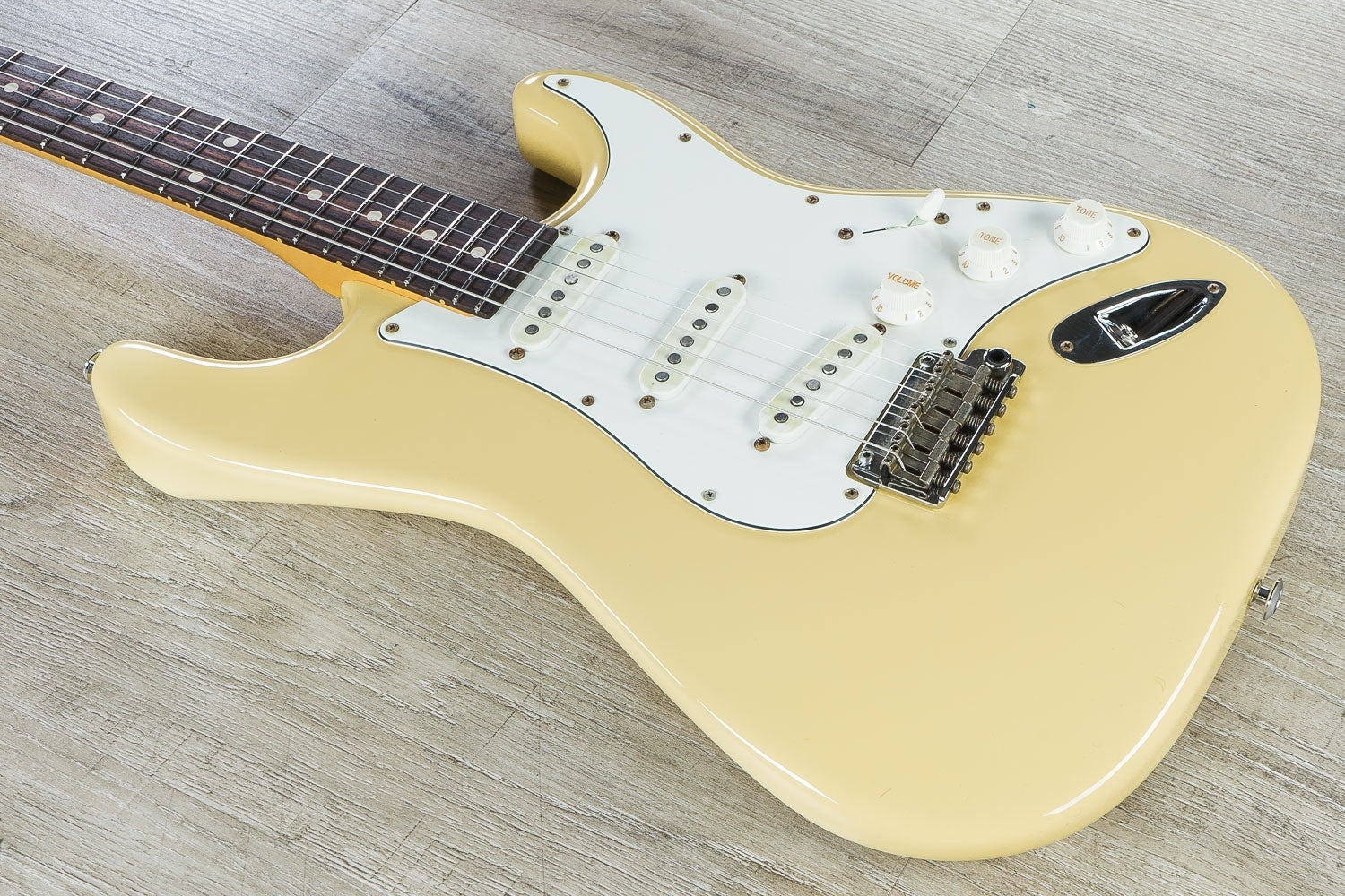 Suhr Classic S Antique SSS Electric Guitar, Indian Rosewood Fingerboard, SSCII, Deluxe Gig Bag - Vintage Yellow