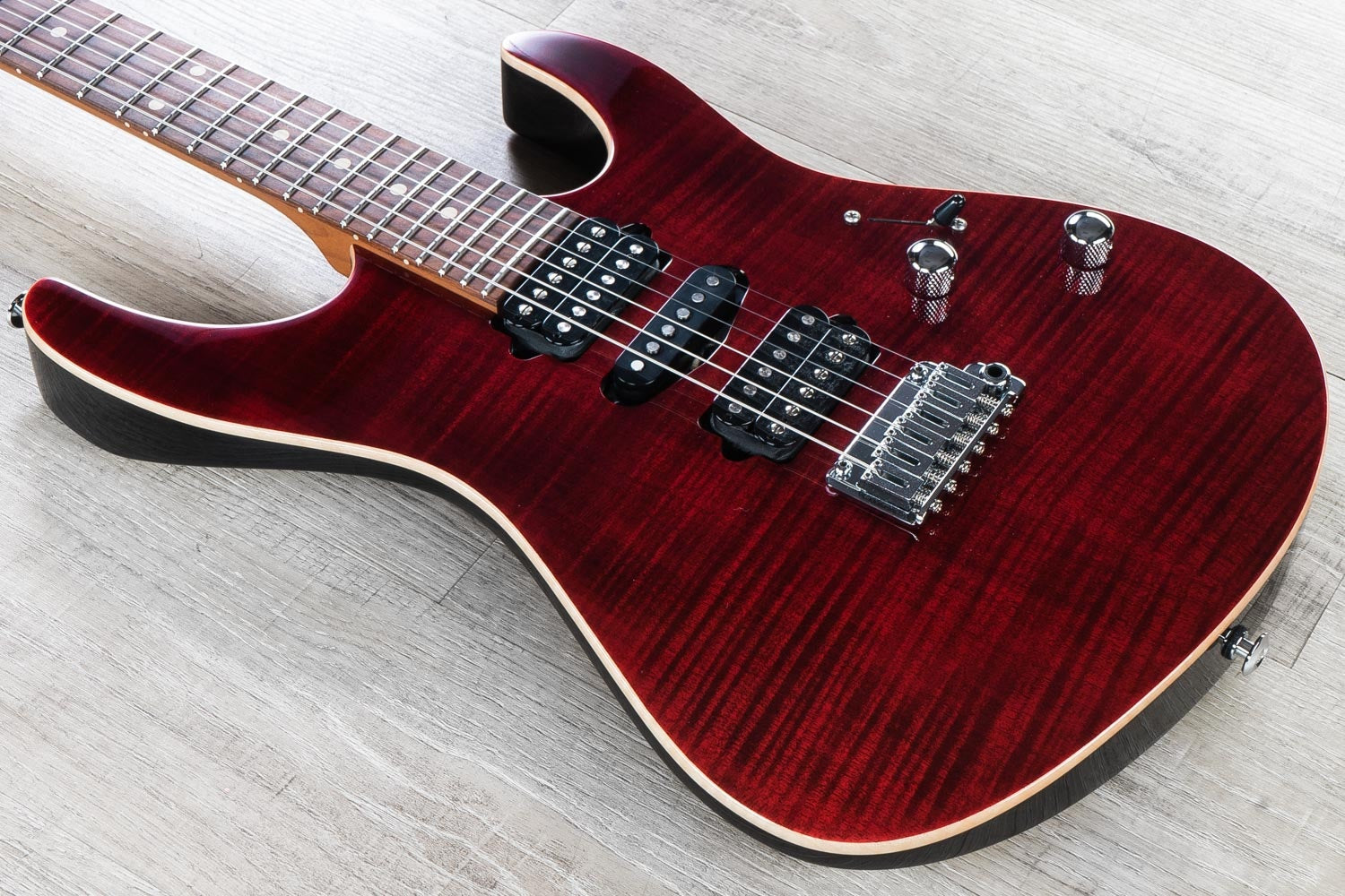 Suhr Modern Plus Electric Guitar, HSH. Pau Ferro Fingerboard, Chili Pepper Red
