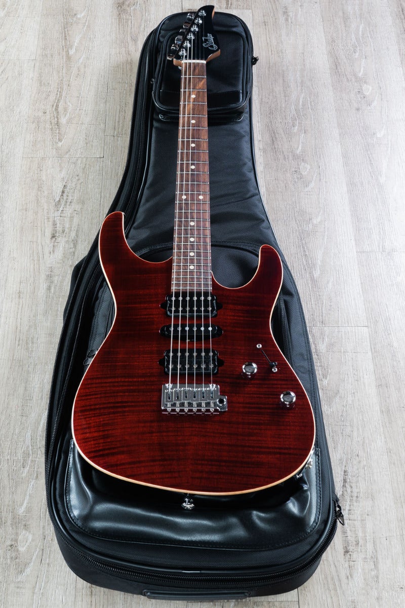 Suhr Modern Plus Electric Guitar, HSH. Pau Ferro Fingerboard, Chili Pepper Red