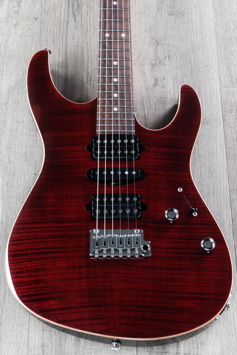 Suhr Modern Plus Electric Guitar, HSH. Pau Ferro Fingerboard, Chili Pepper Red