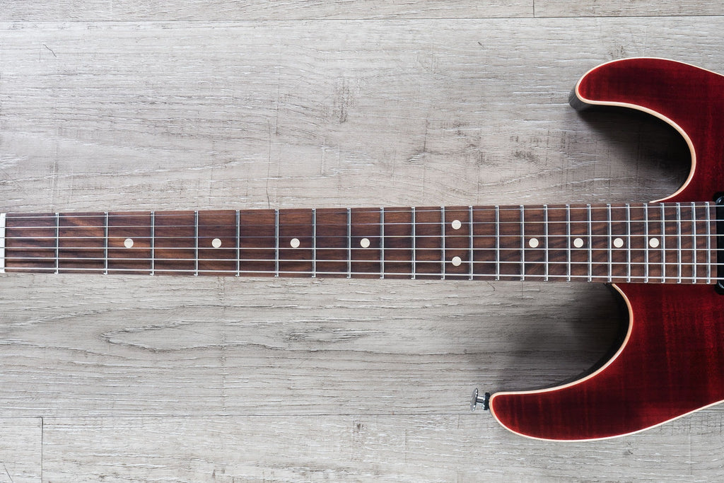 Suhr Modern Plus Electric Guitar, HSH. Pau Ferro Fingerboard, Chili Pepper Red