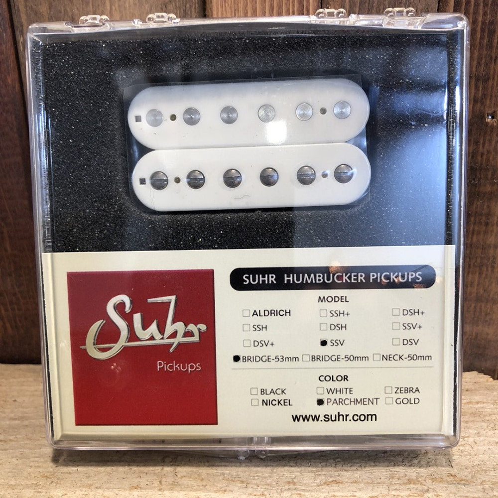 Suhr SSV Humbucker Guitar Pickup, Bridge Position, 53mm Spacing, Parchment