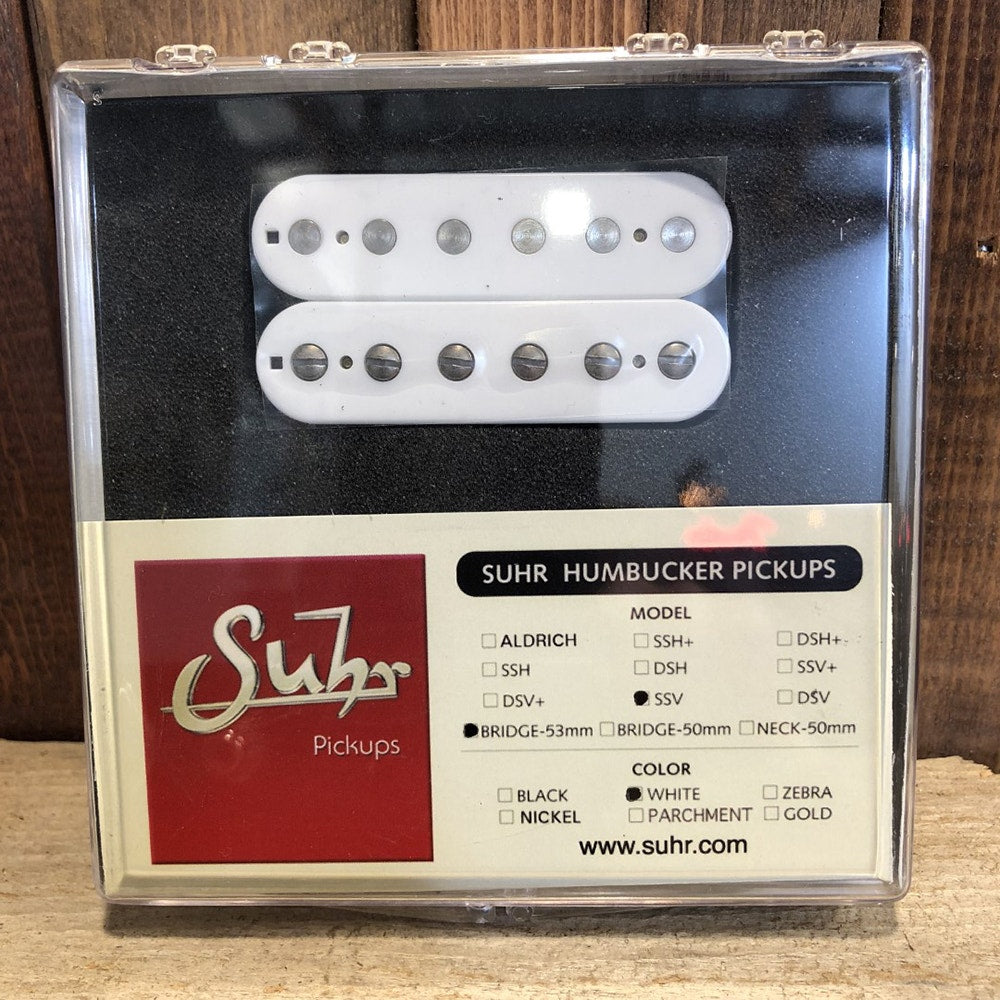 Suhr SSV Humbucker Guitar Pickup, Bridge Position, 53mm Spacing, White