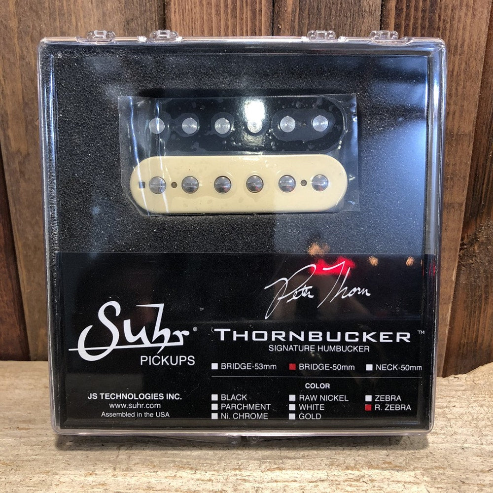 Suhr Thornbucker Guitar Pickup, Bridge Position, 50mm Spacing, Reverse Zebra