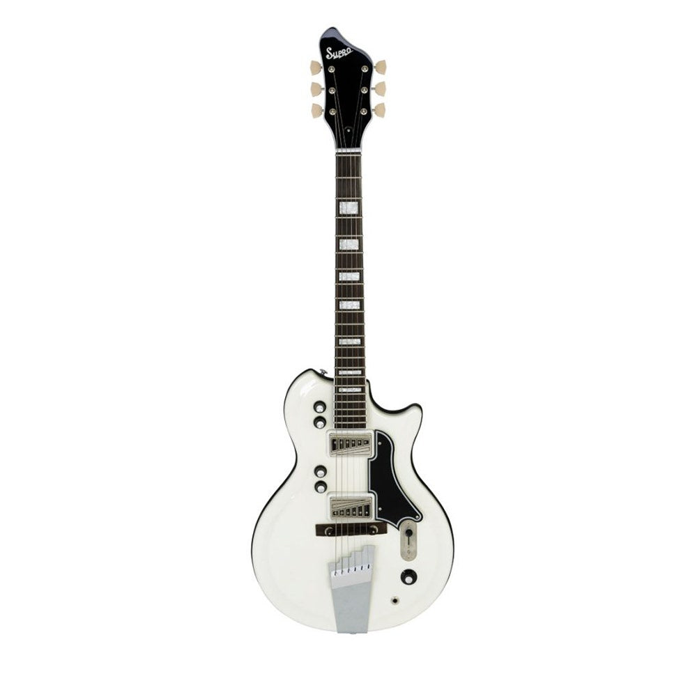 Supro 1524EW Americana Series Dual-Tone Semi-Hollowbody Electric Guitar - Ermine White