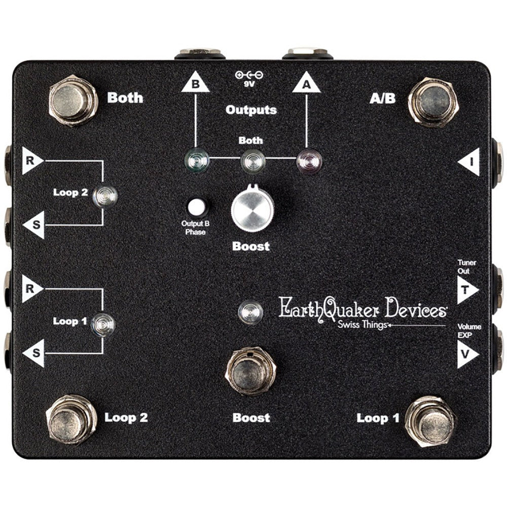 Earthquaker Devices Swiss Things Pedalboard Reconciler Buffer Looper Switcher ABY