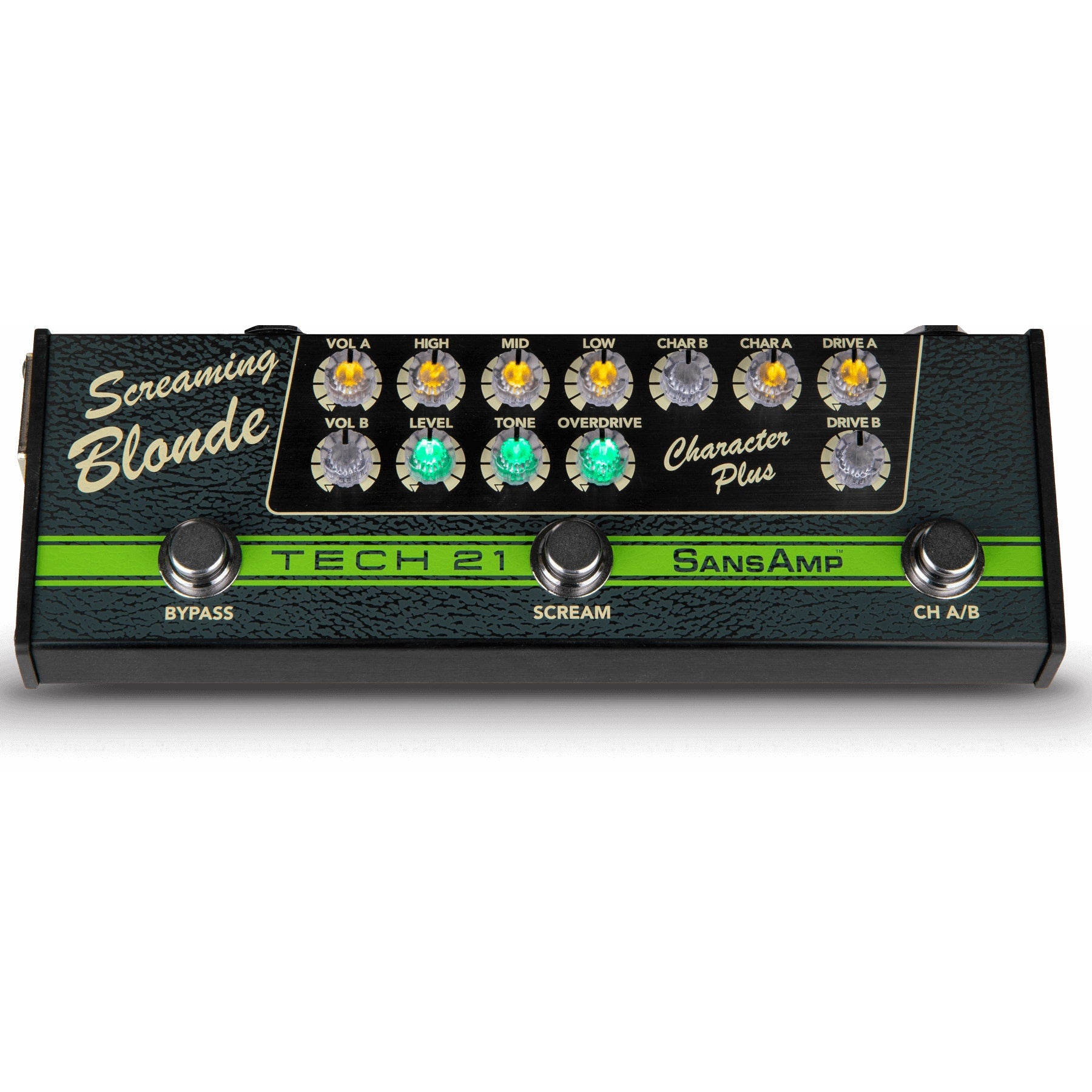 Tech 21 SansAmp Character Plus Series Screaming Blonde Amp Emulator Guitar Effects Pedal