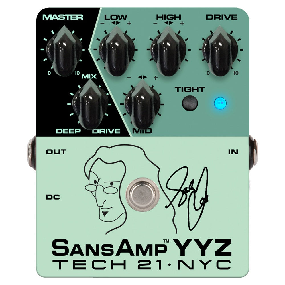 Tech 21 SansAmp YYZ Geddy Lee Signature SansAmp Bass EQ / Overdrive Guitar Effects Pedal (B-STOCK)