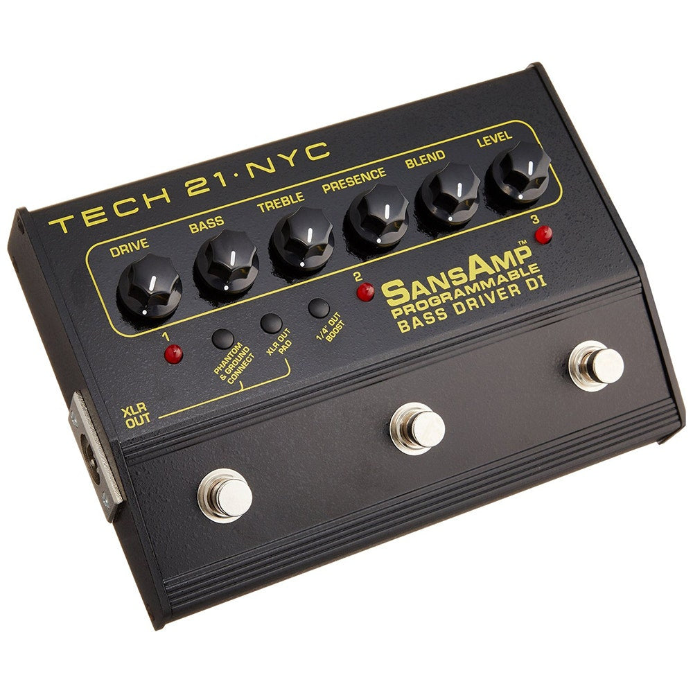 Tech 21 SansAmp Programmable Bass Driver DI Guitar Effects Pedal
