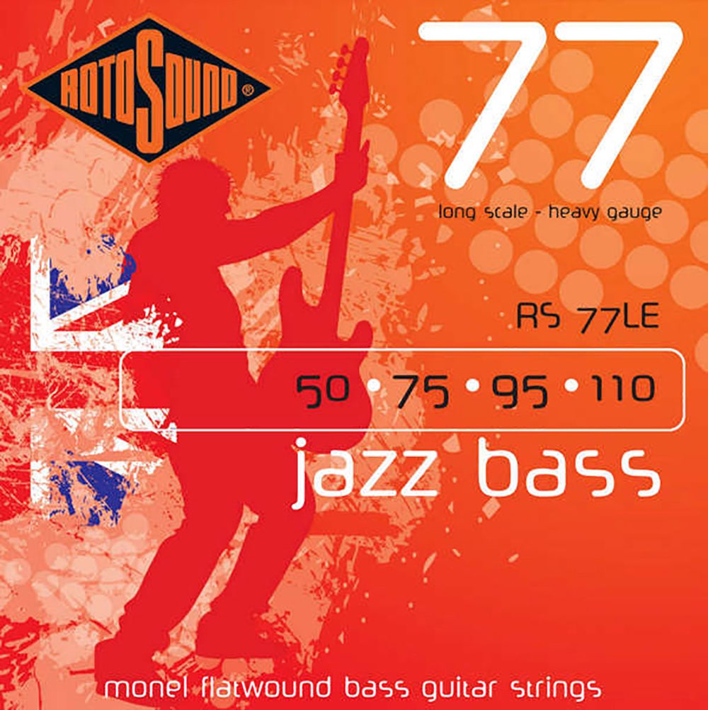 Rotosound RS77LE Monel Flatwound Bass Guitar Strings 50-110