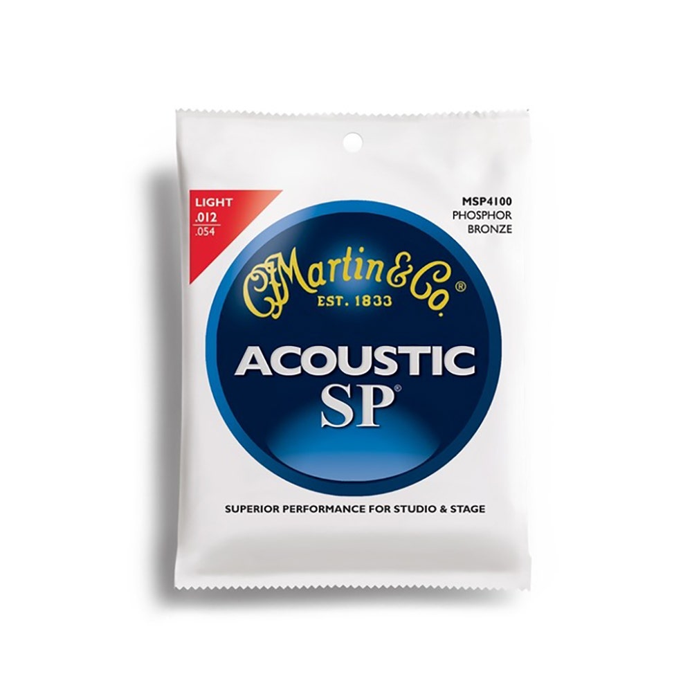 Martin MSP4100 SP Phosphor Bronze Light Acoustic Guitar Strings (12-54)