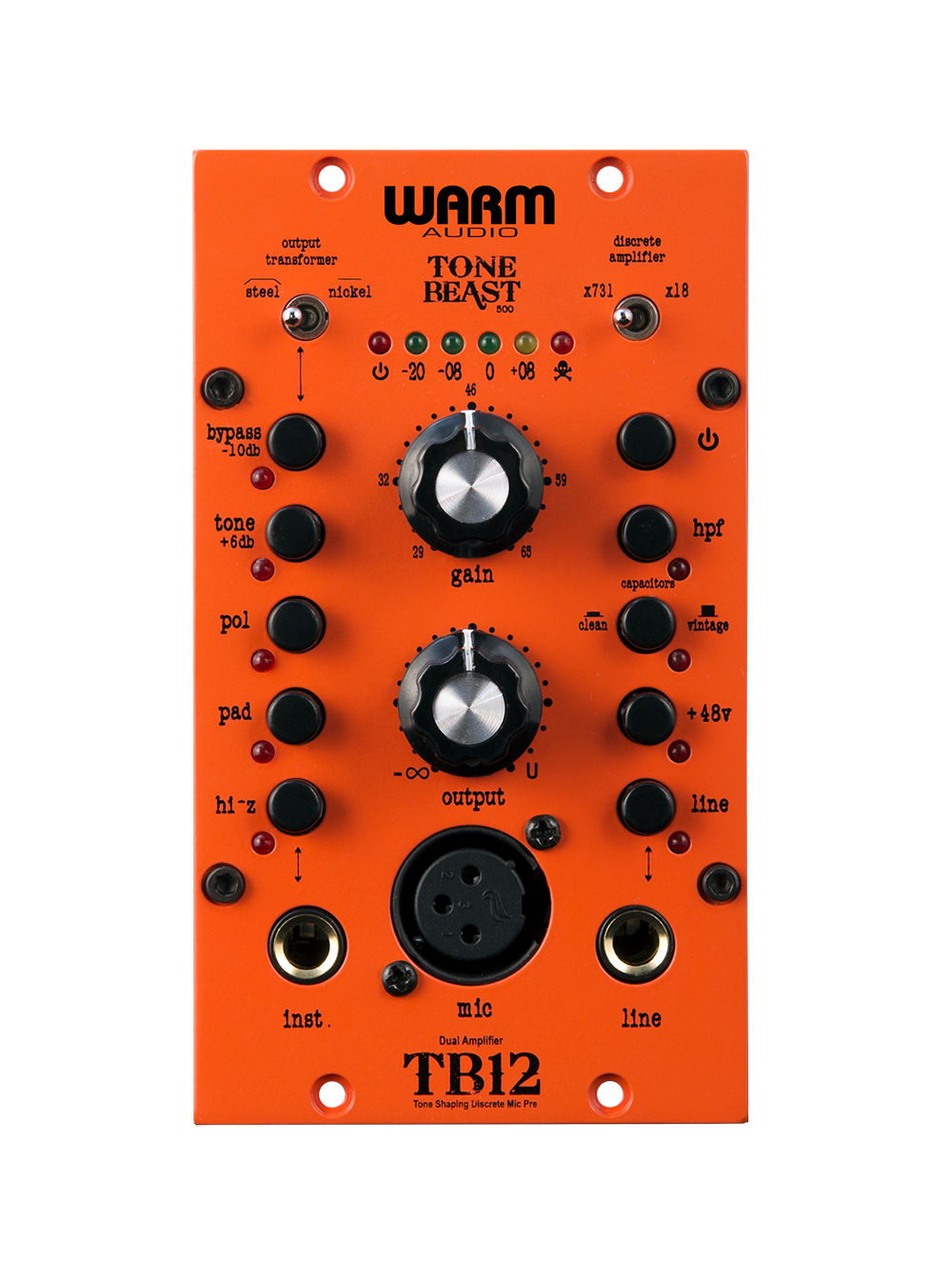 Warm Audio TB12/500 500 Series Tone Beast Microphone Preamp (B-Stock)