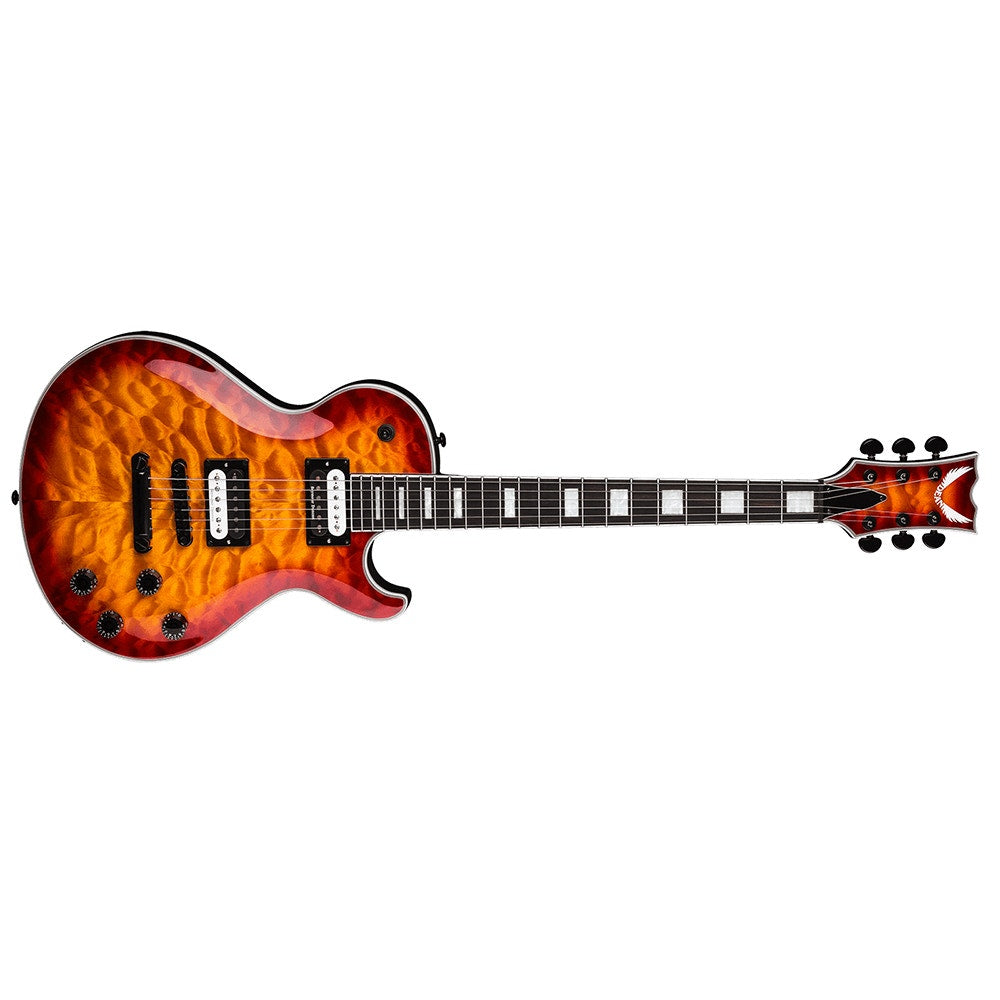Dean Guitars Thoroughbred Select Quilt Top Electric Guitar, Trans Cherry Suburst