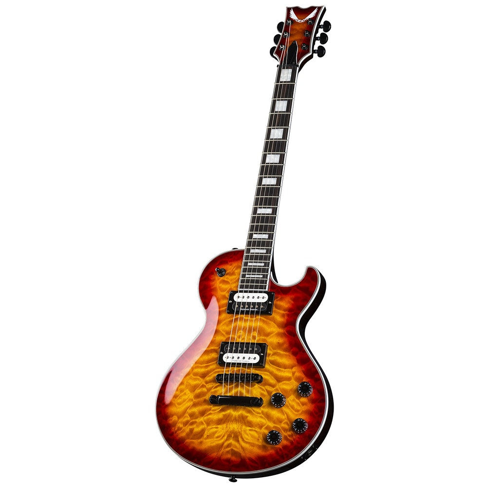 Dean Guitars Thoroughbred Select Quilt Top Electric Guitar, Trans Cherry Suburst