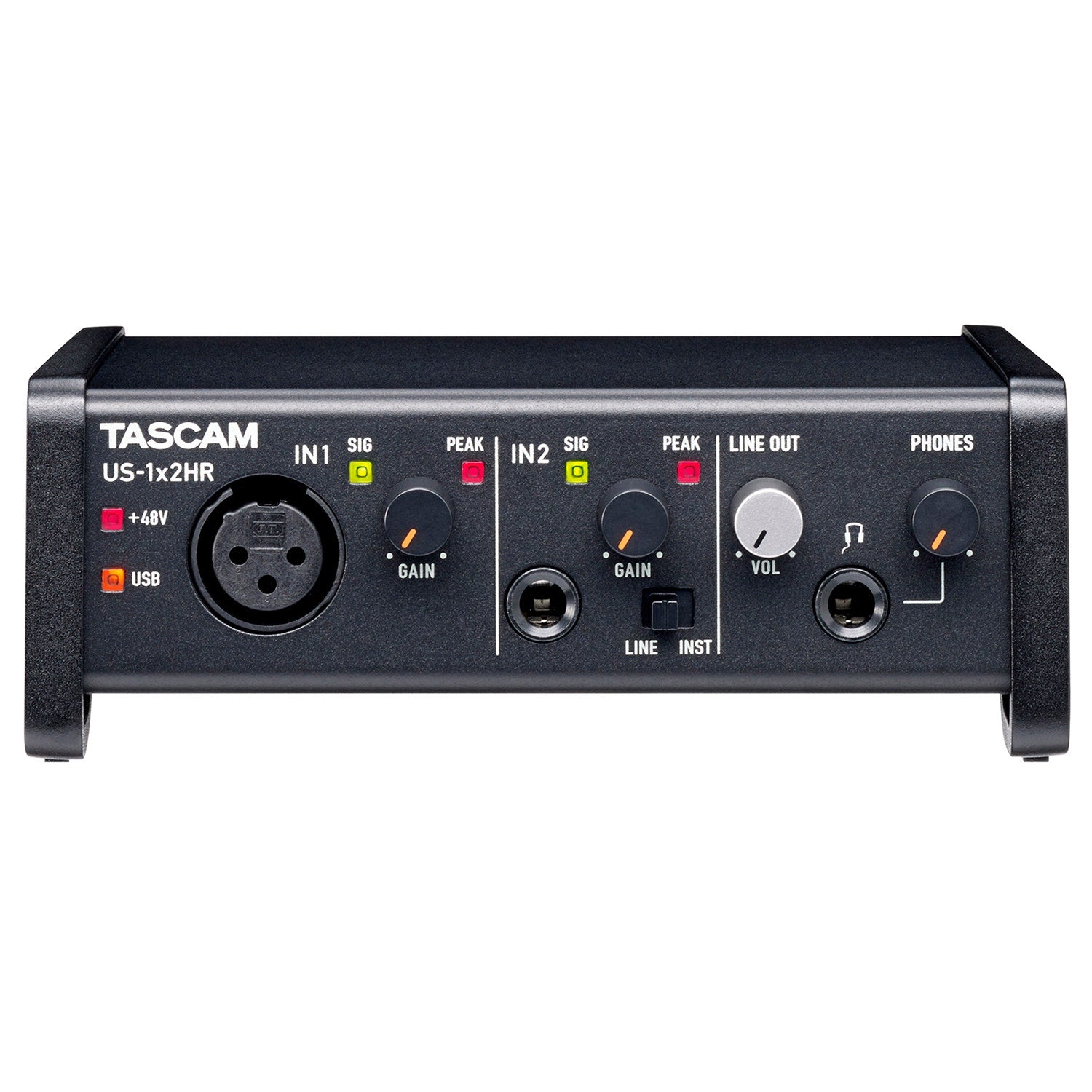 Tascam US-1x2HR 2-In/2-Out USB-C Audio Interface with 1x XLR Input, 1x 1/4" Input