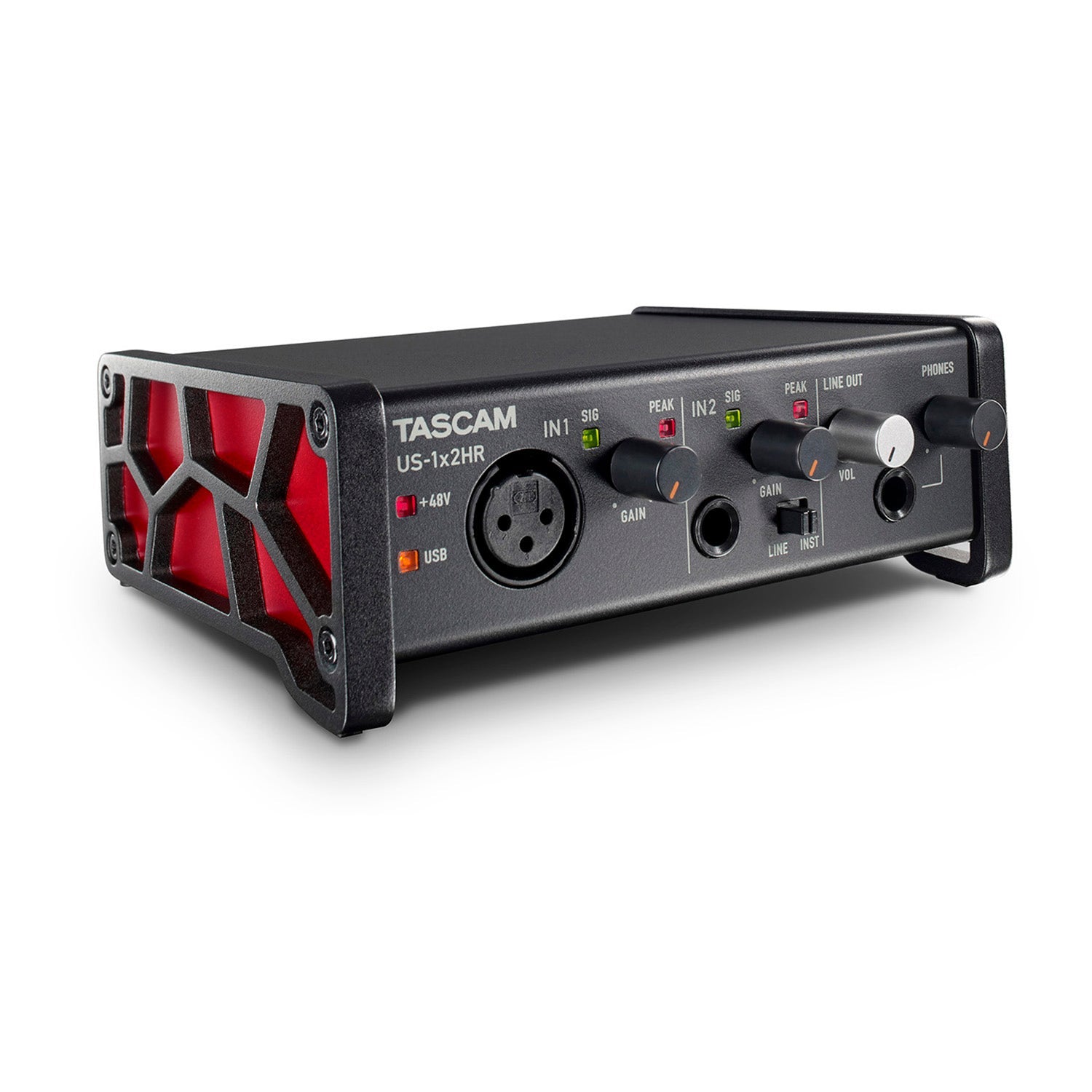 Tascam US-1x2HR 2-In/2-Out USB-C Audio Interface with 1x XLR Input, 1x 1/4" Input